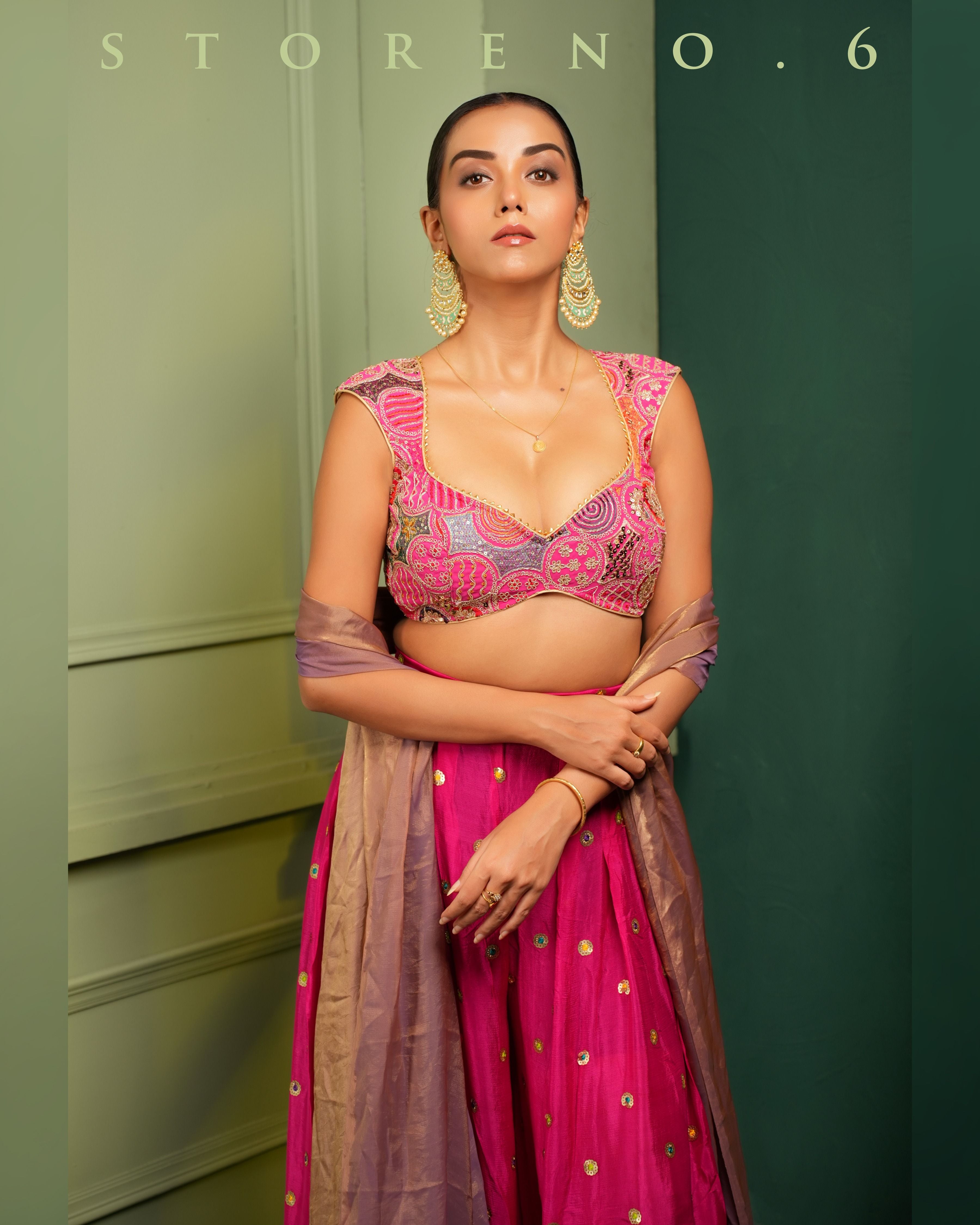 THE FANCY FLAIR PALAZZO AND BLOUSE SET