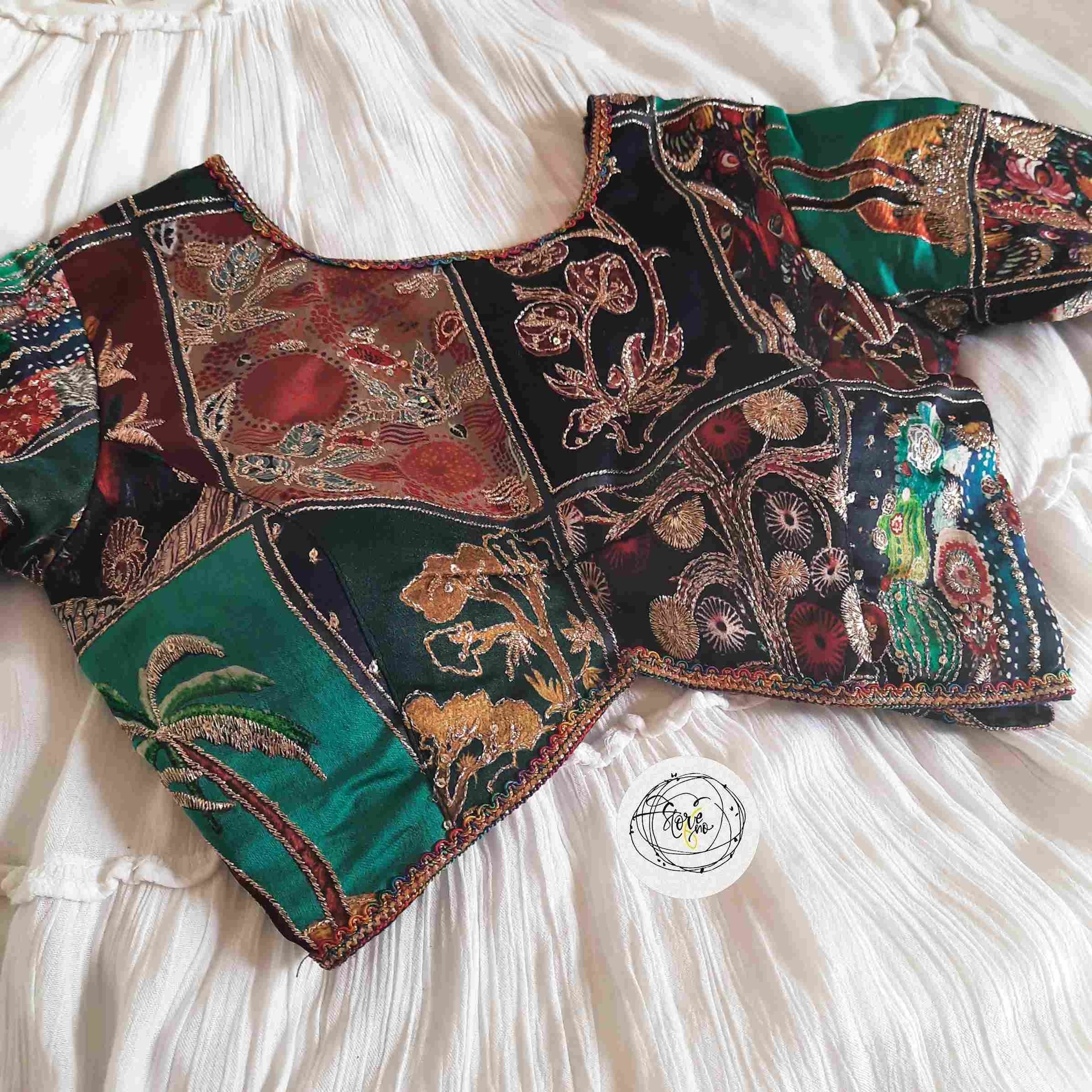 GARDEN PANORAMA-MONOTONE BLOUSE