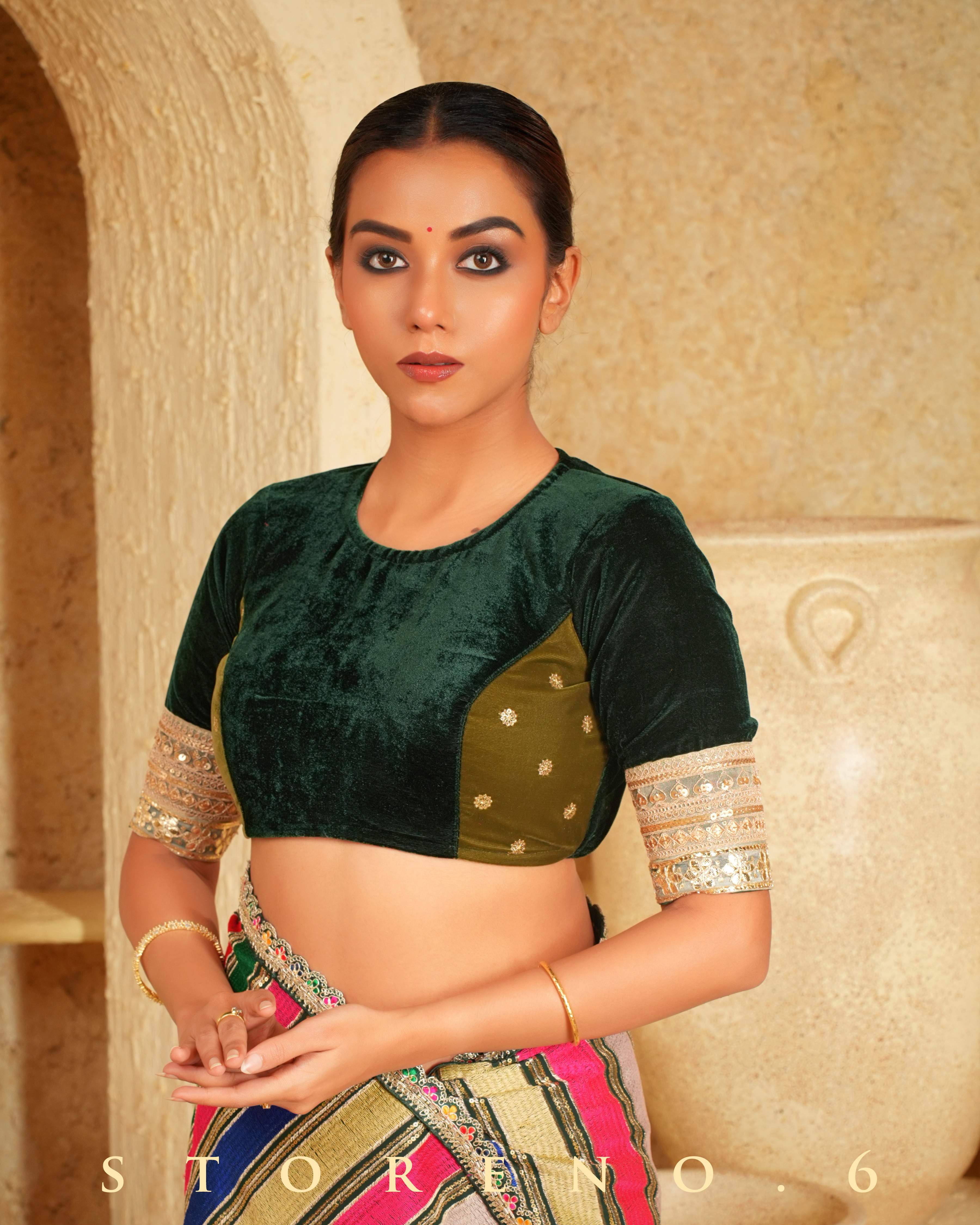 FANCY FOREST SAREE WITH REGAL RADIANCE BLOUSE