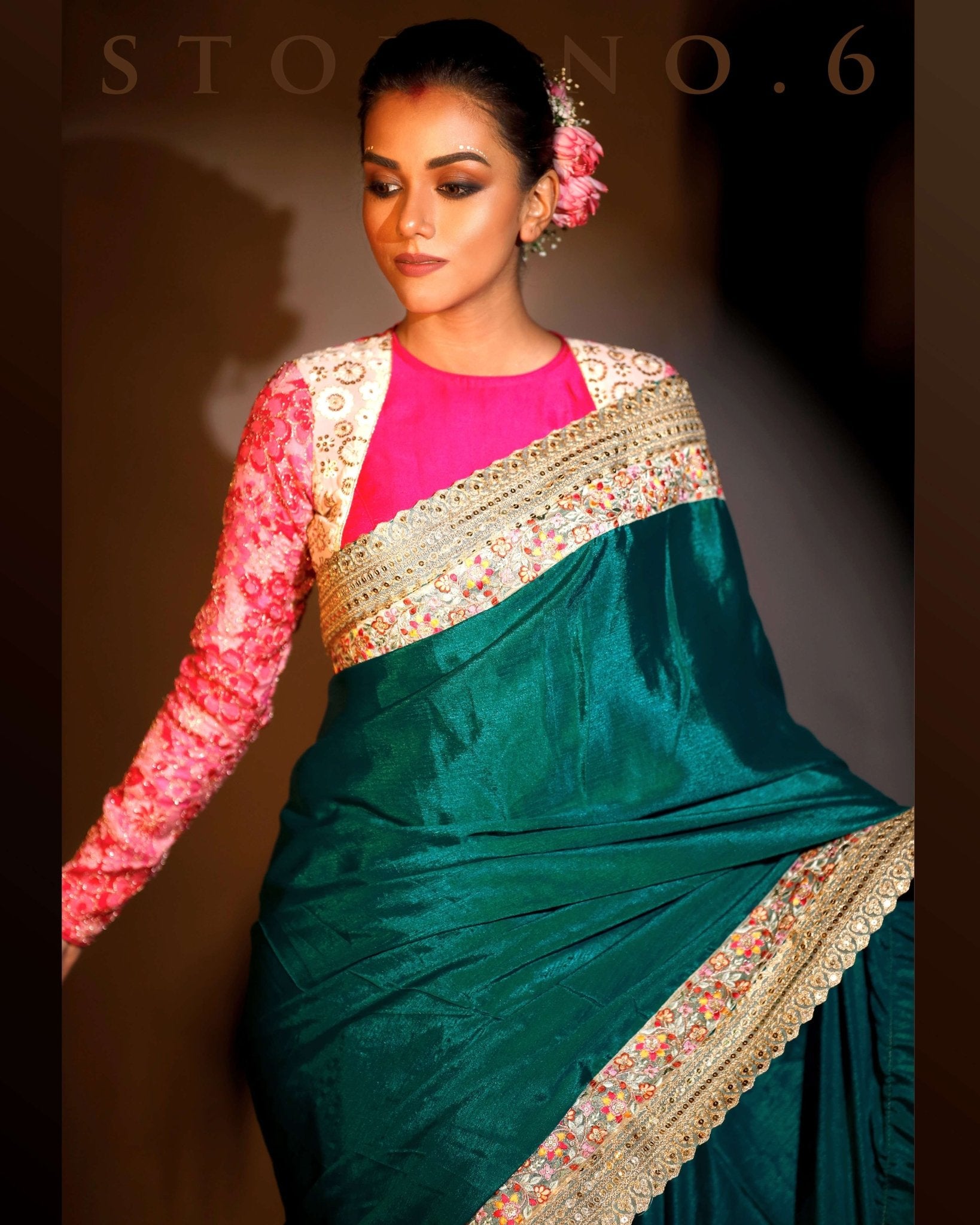 OFFSHORE OCEAN READY-TO-WEAR SAREE AND BLOUSE SET