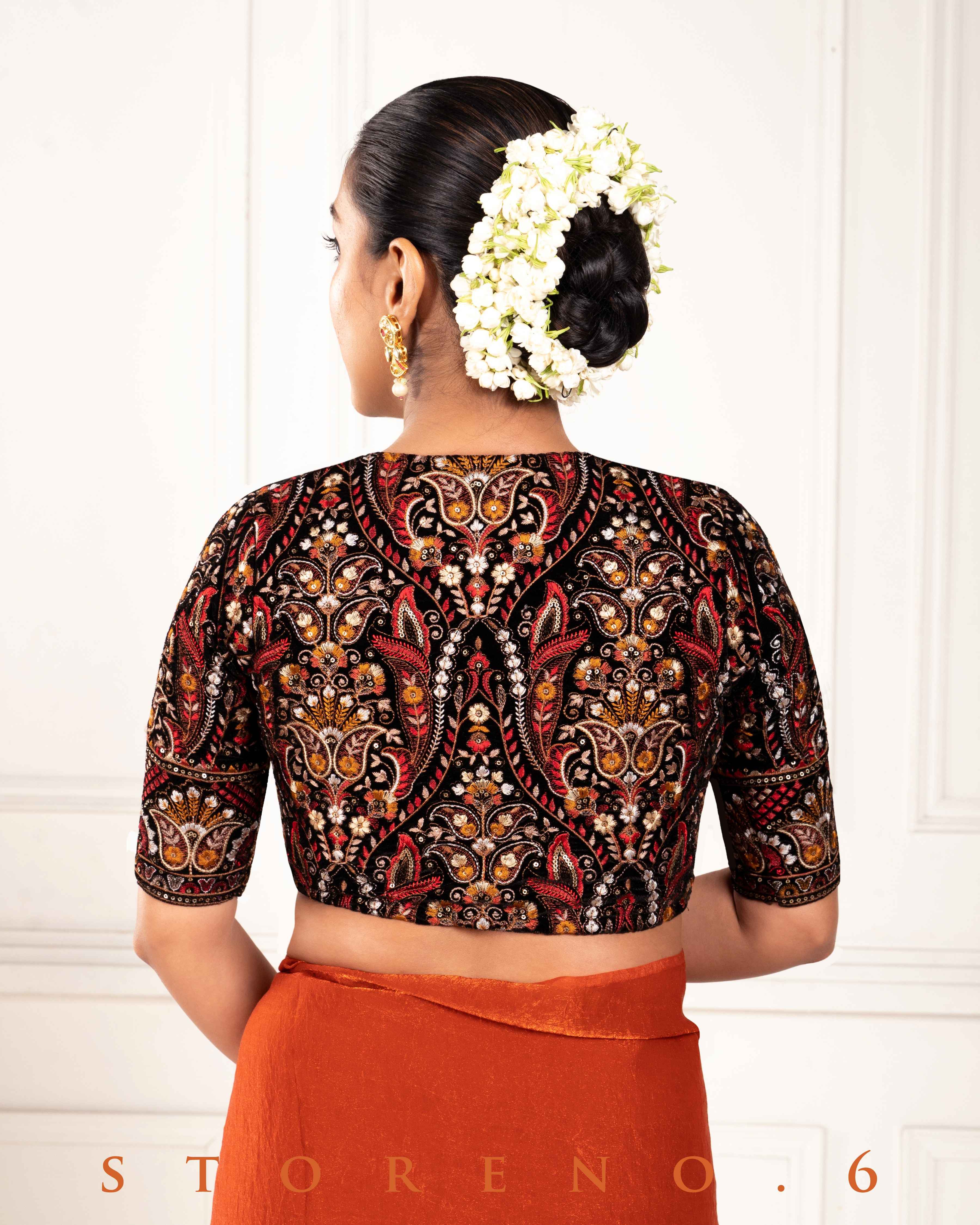 SUNSET SURPRISE SAREE WITH KOLKI LUXURY BLOUSE