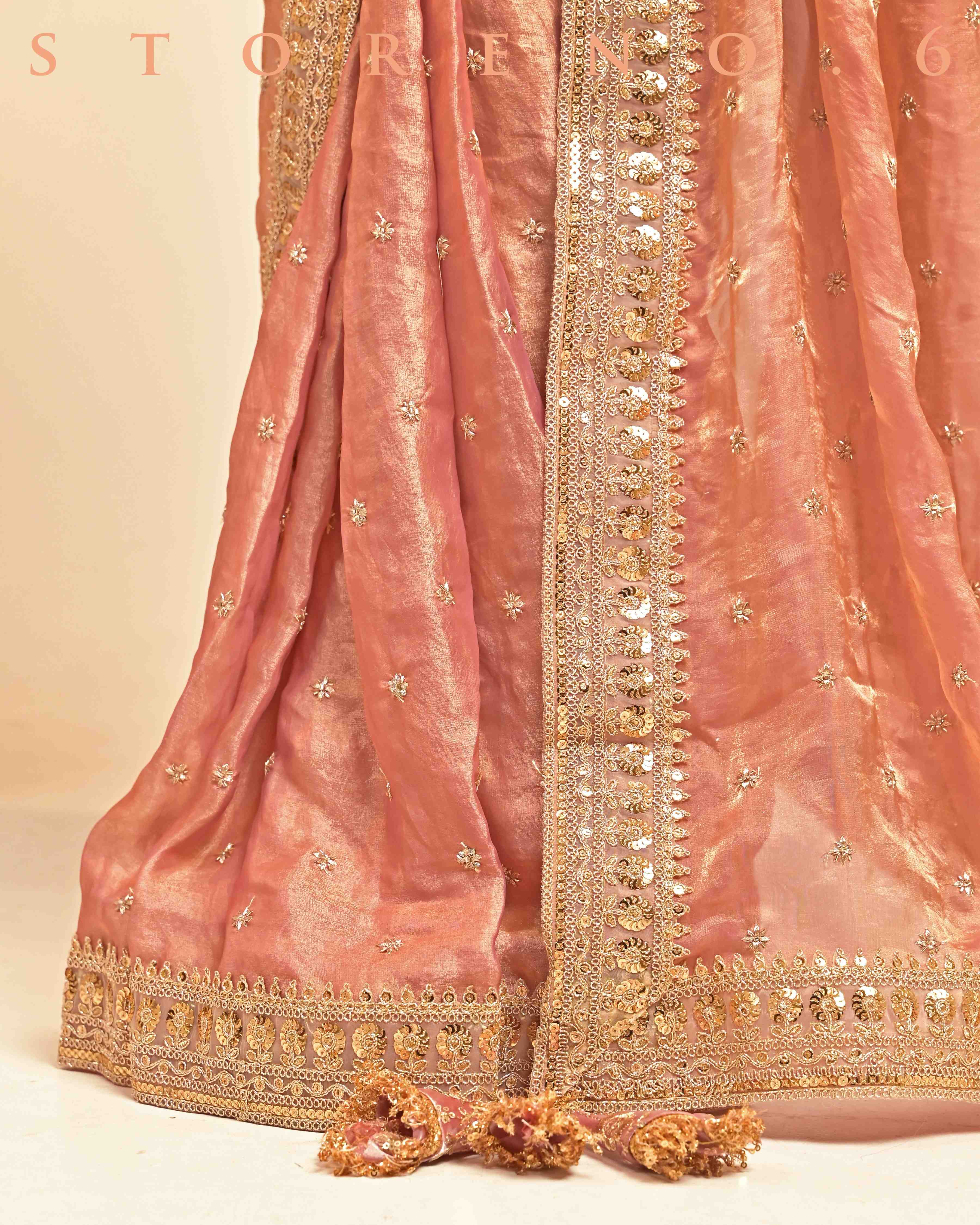 CORAL COSMOS SAREE