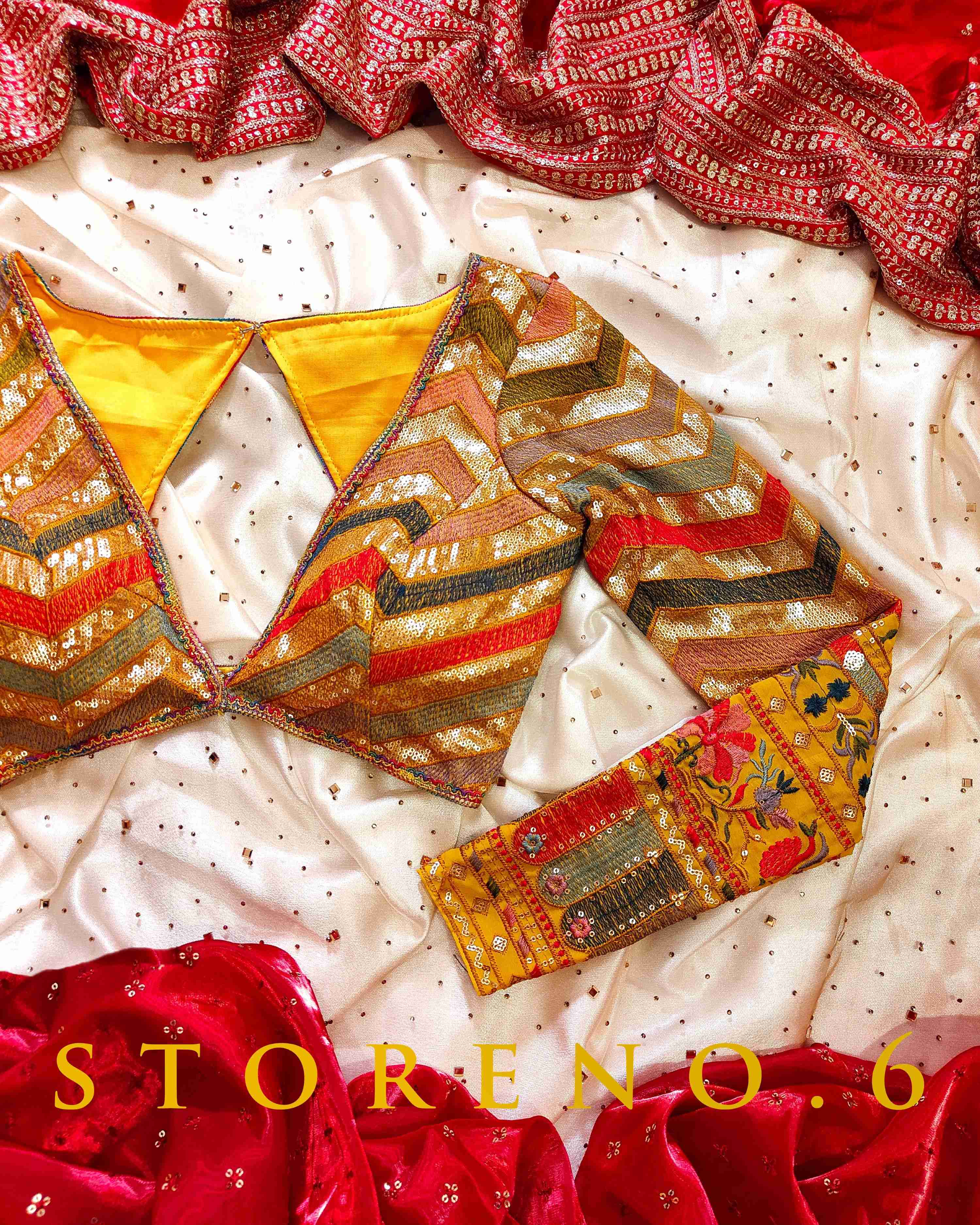 NOOR-E-SONA-Y SAREE WITH BEBAAK ZARD BLOUSE