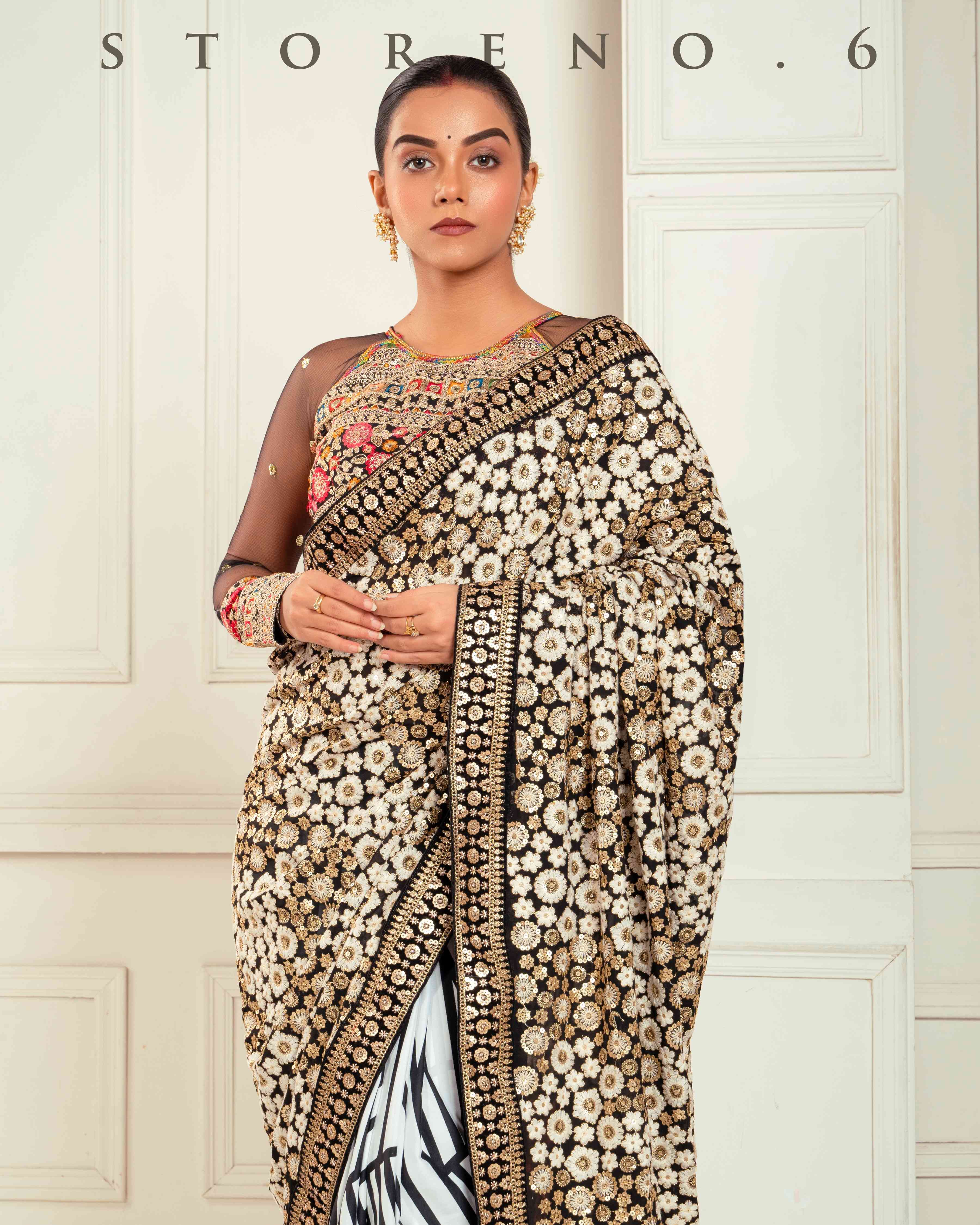 GUL KAARI SIAH MELANGE BLOUSE