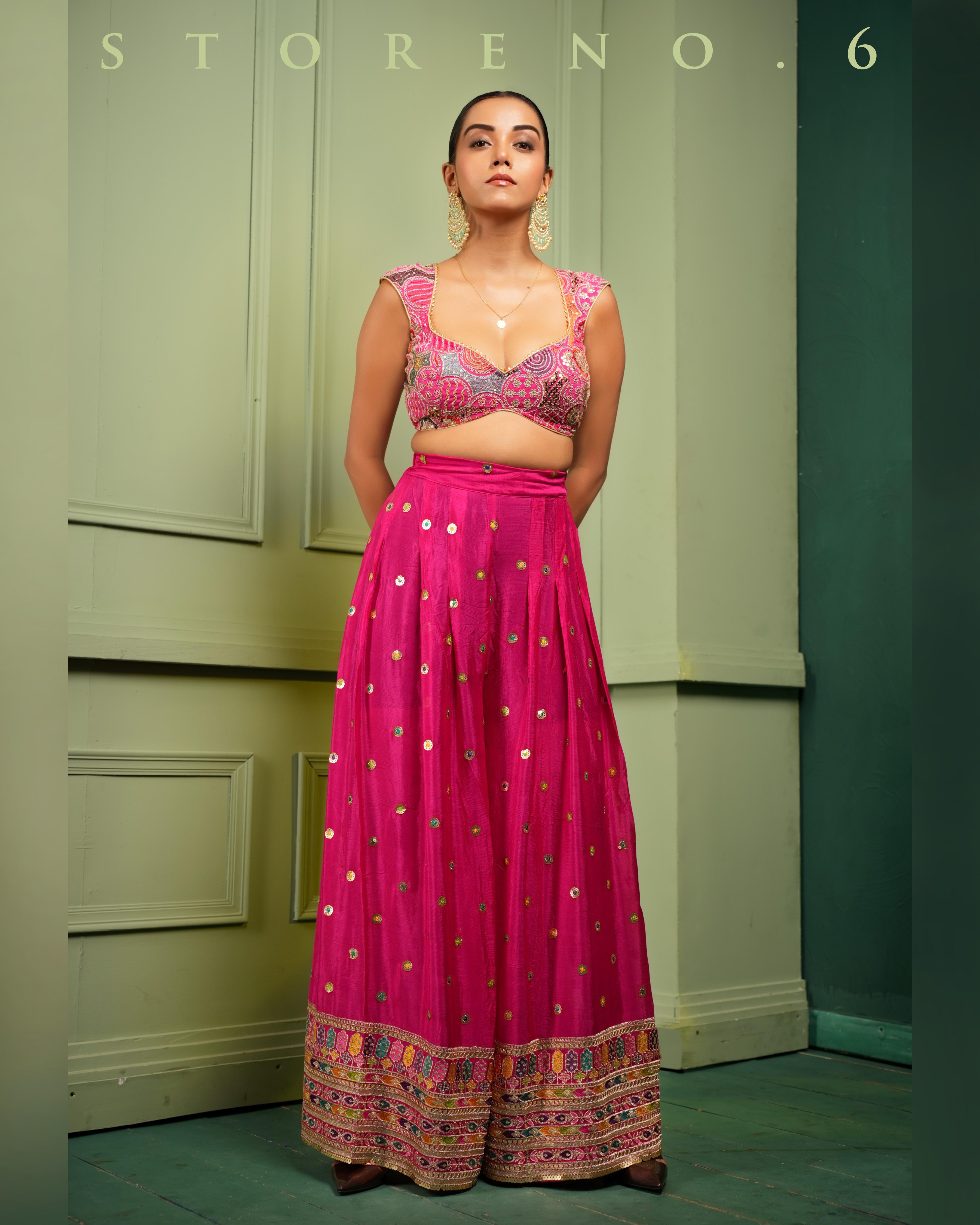 THE FANCY FLAIR PALAZZO AND BLOUSE SET