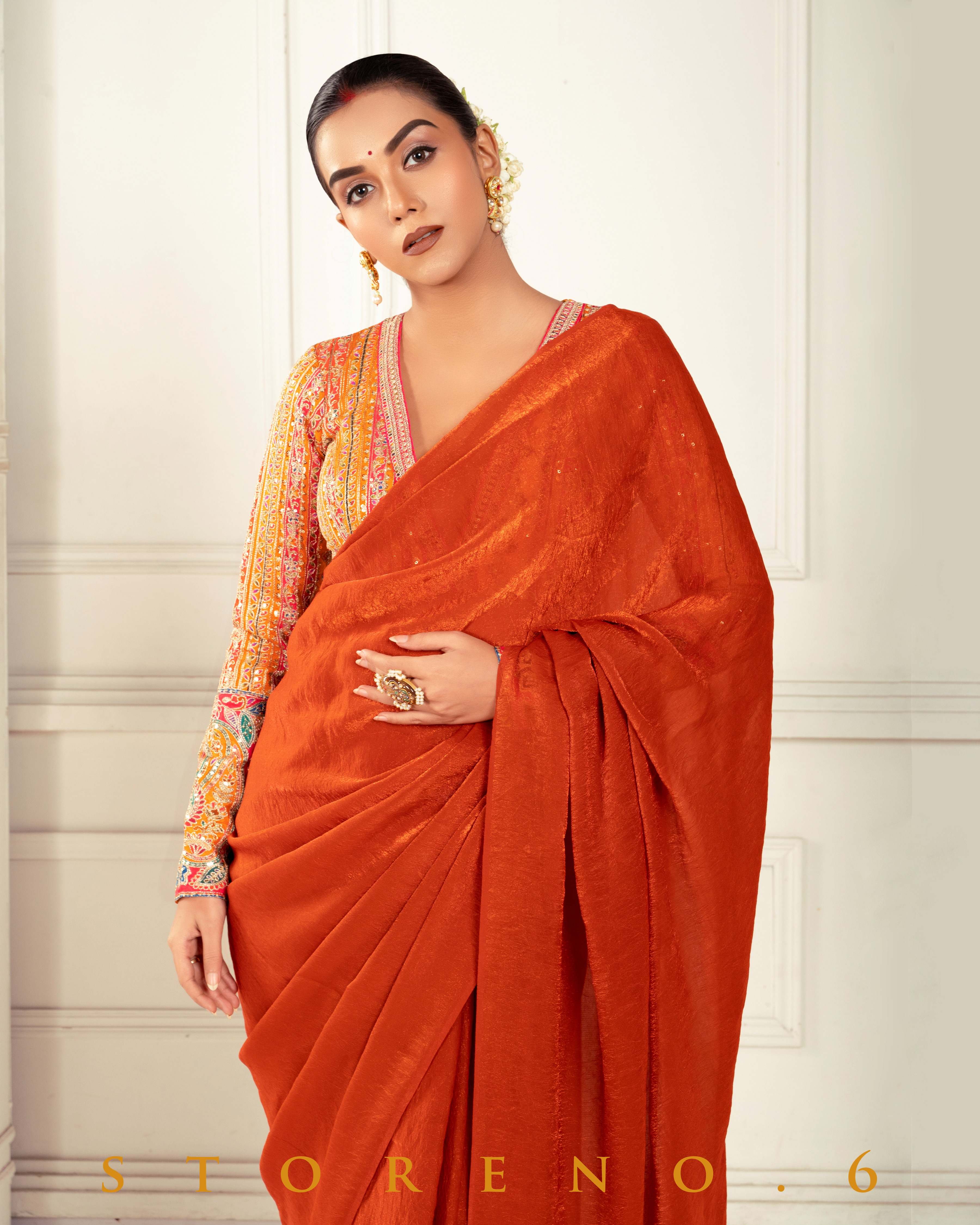 TANGERINE TREASURE BLOUSE