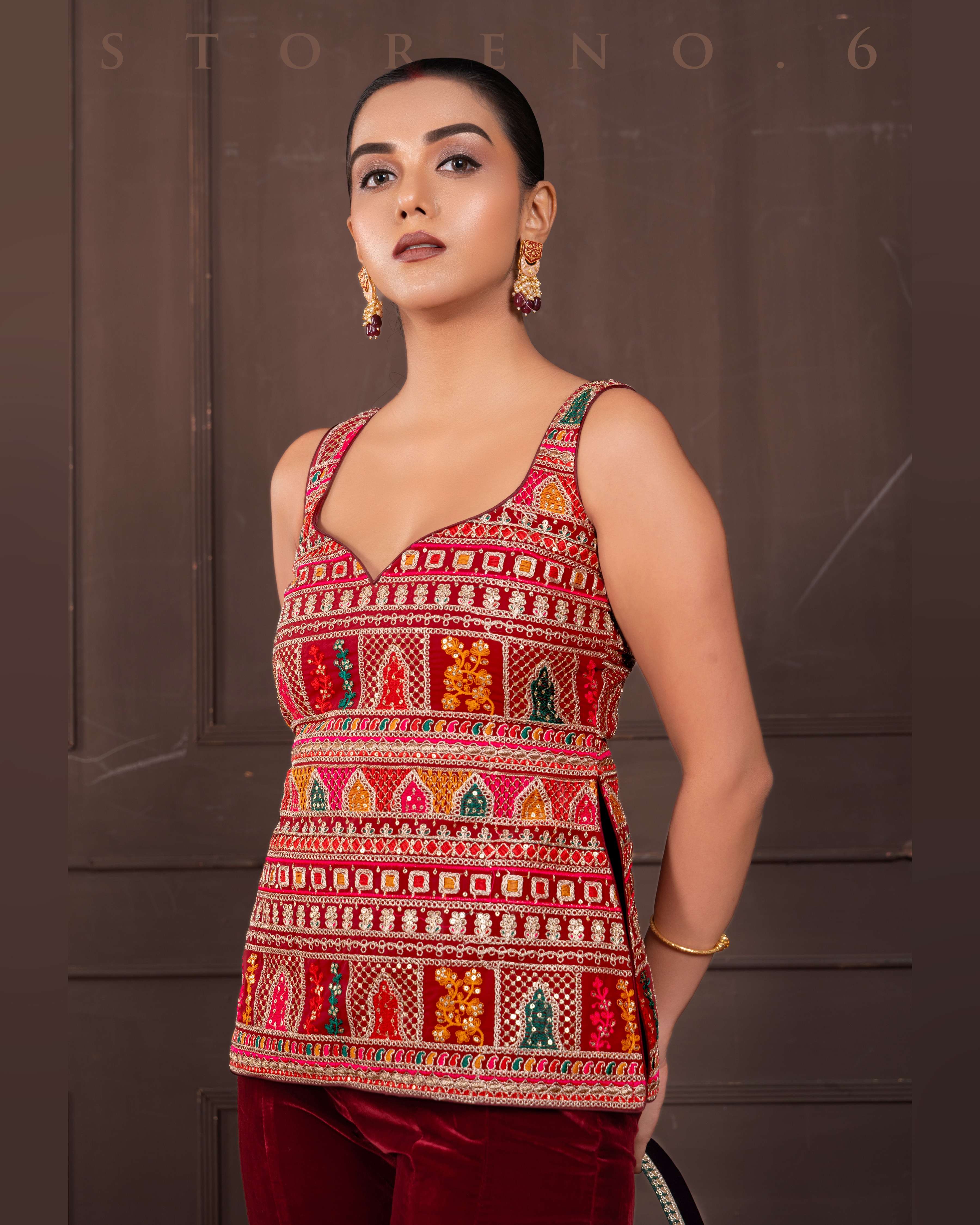 SANGRIA SWITCH KURTI AND SHARARA SET