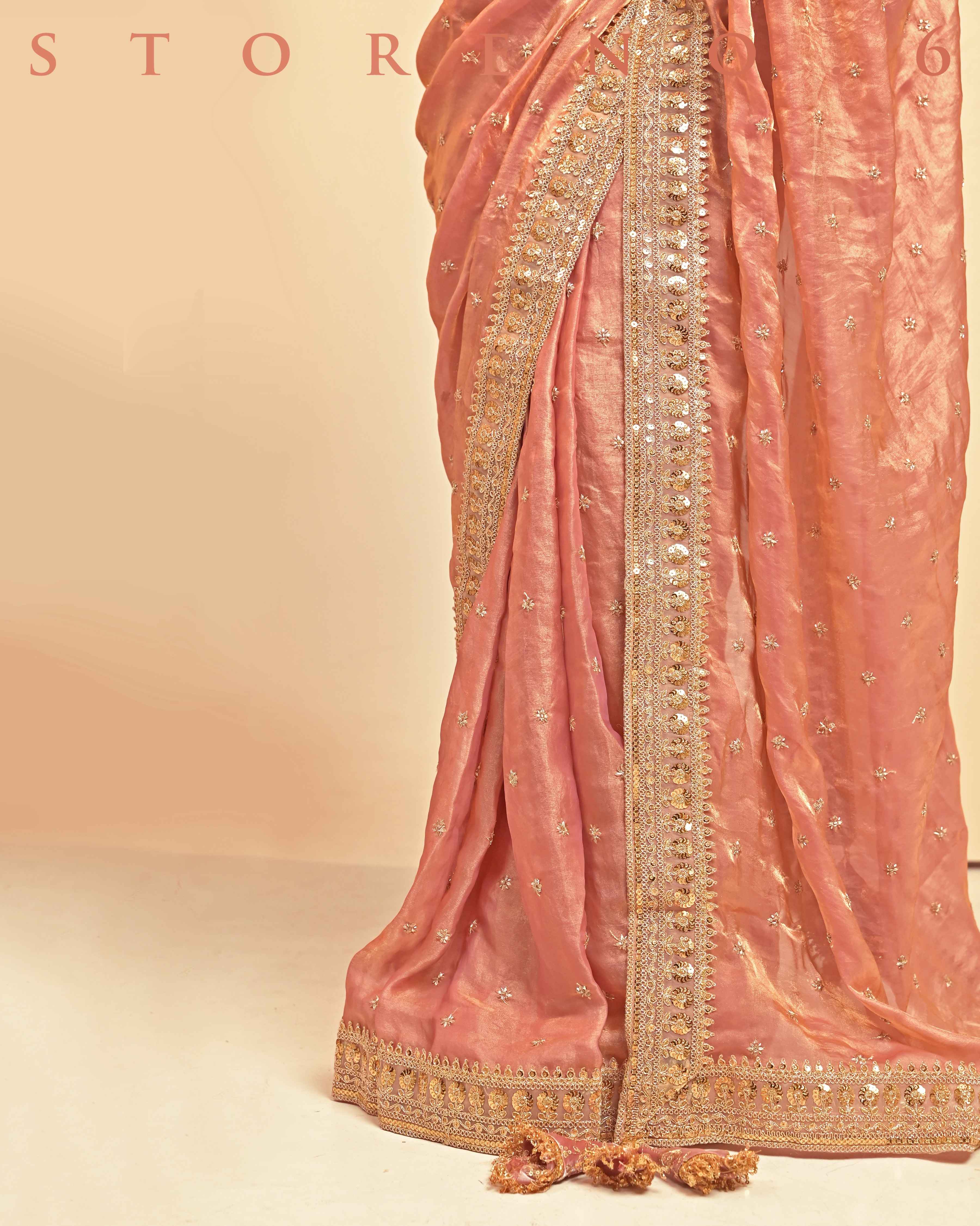 CORAL COSMOS SAREE