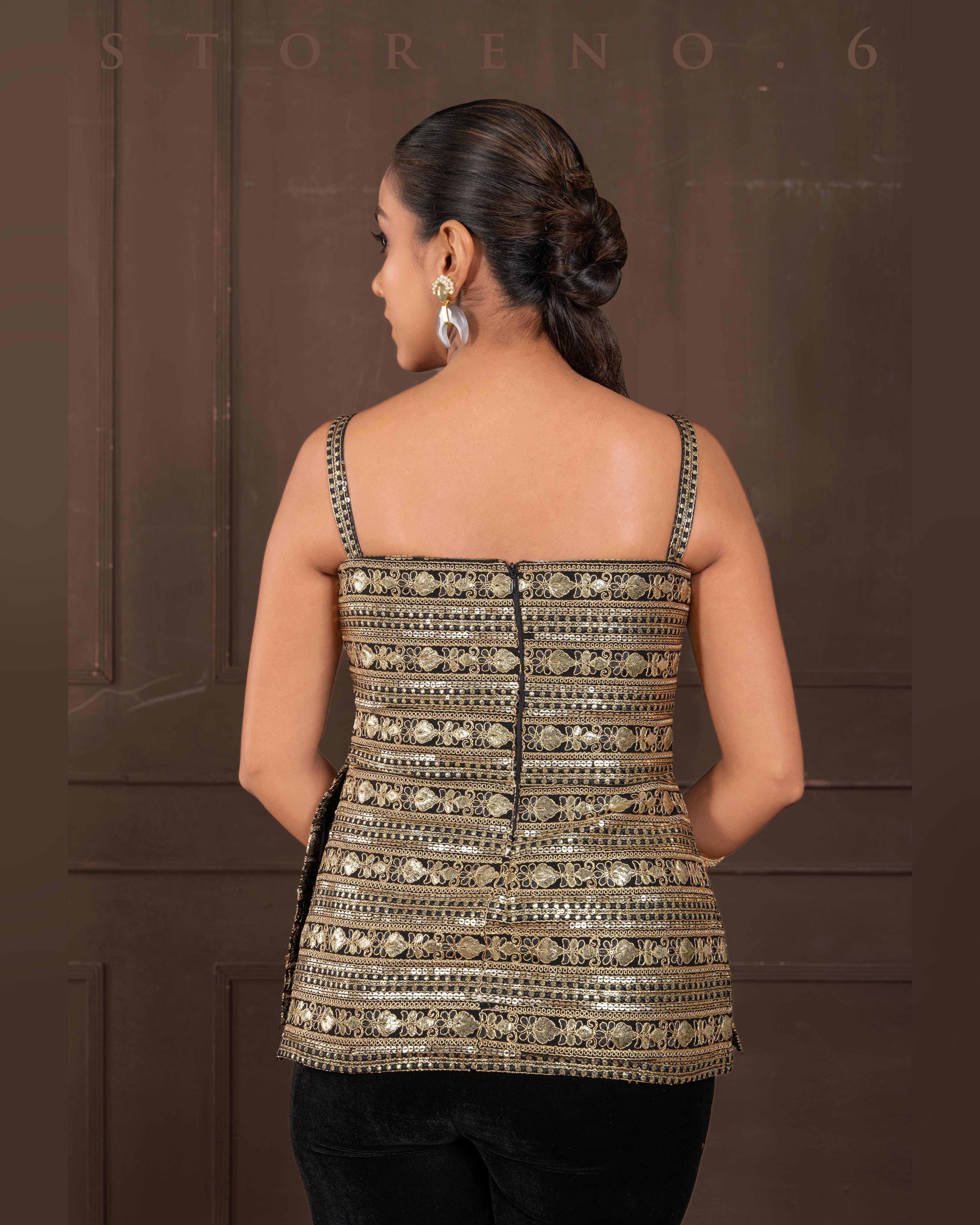 MIDNIGHT MARVEL KURTI AND SHARARA SET