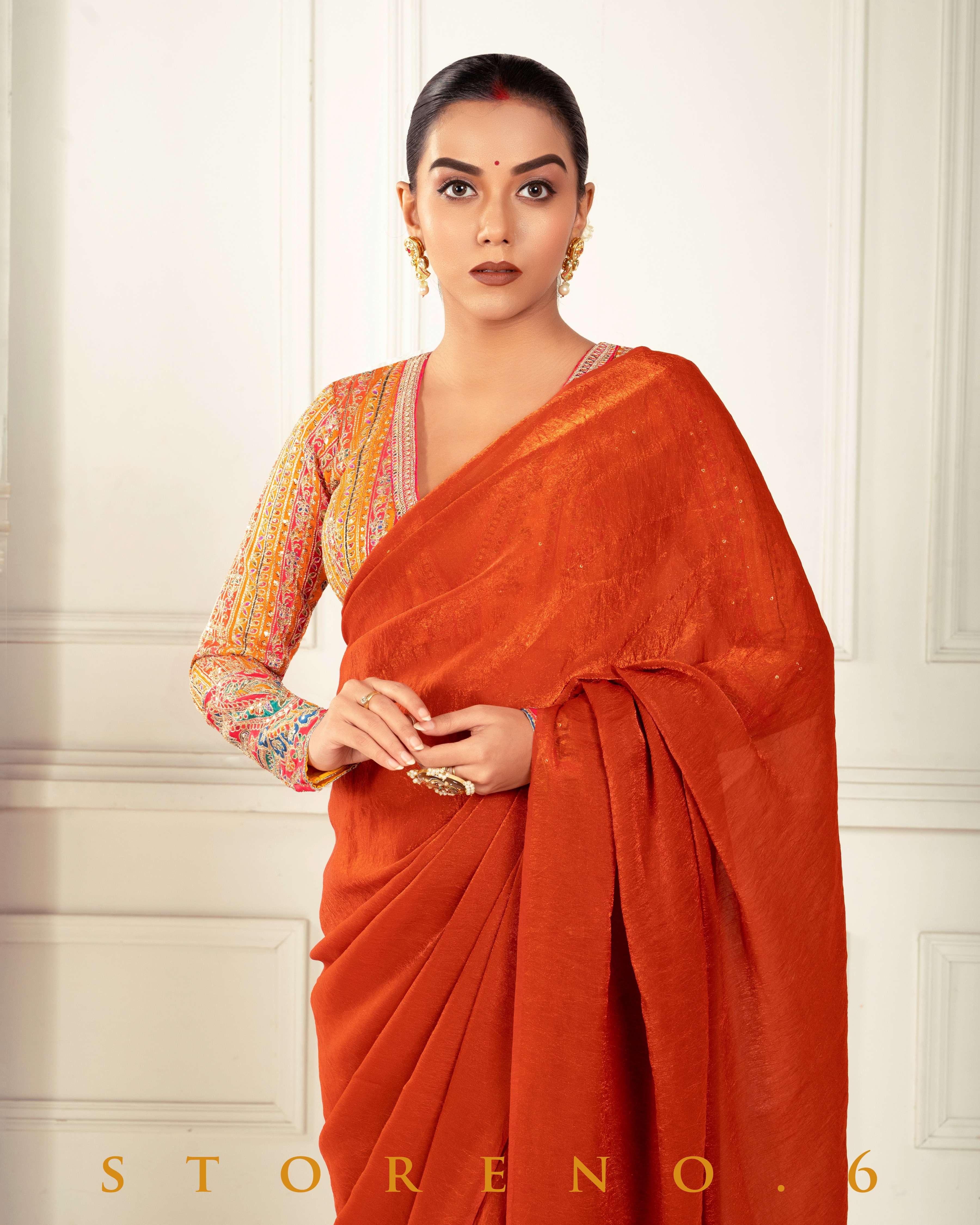 TANGERINE TREASURE BLOUSE