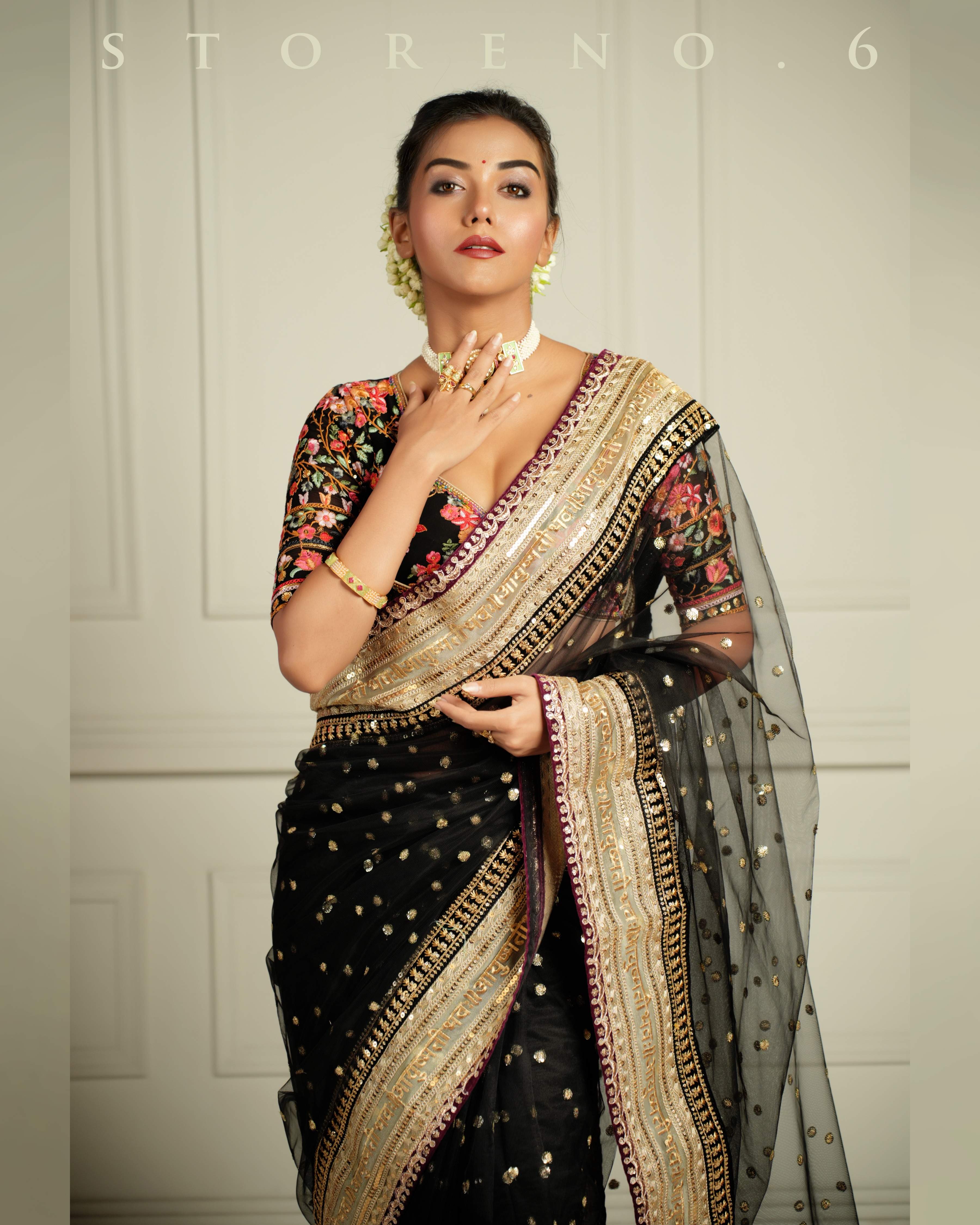 SIAH ASHIQUI QUEEN'S CUT BLOUSE