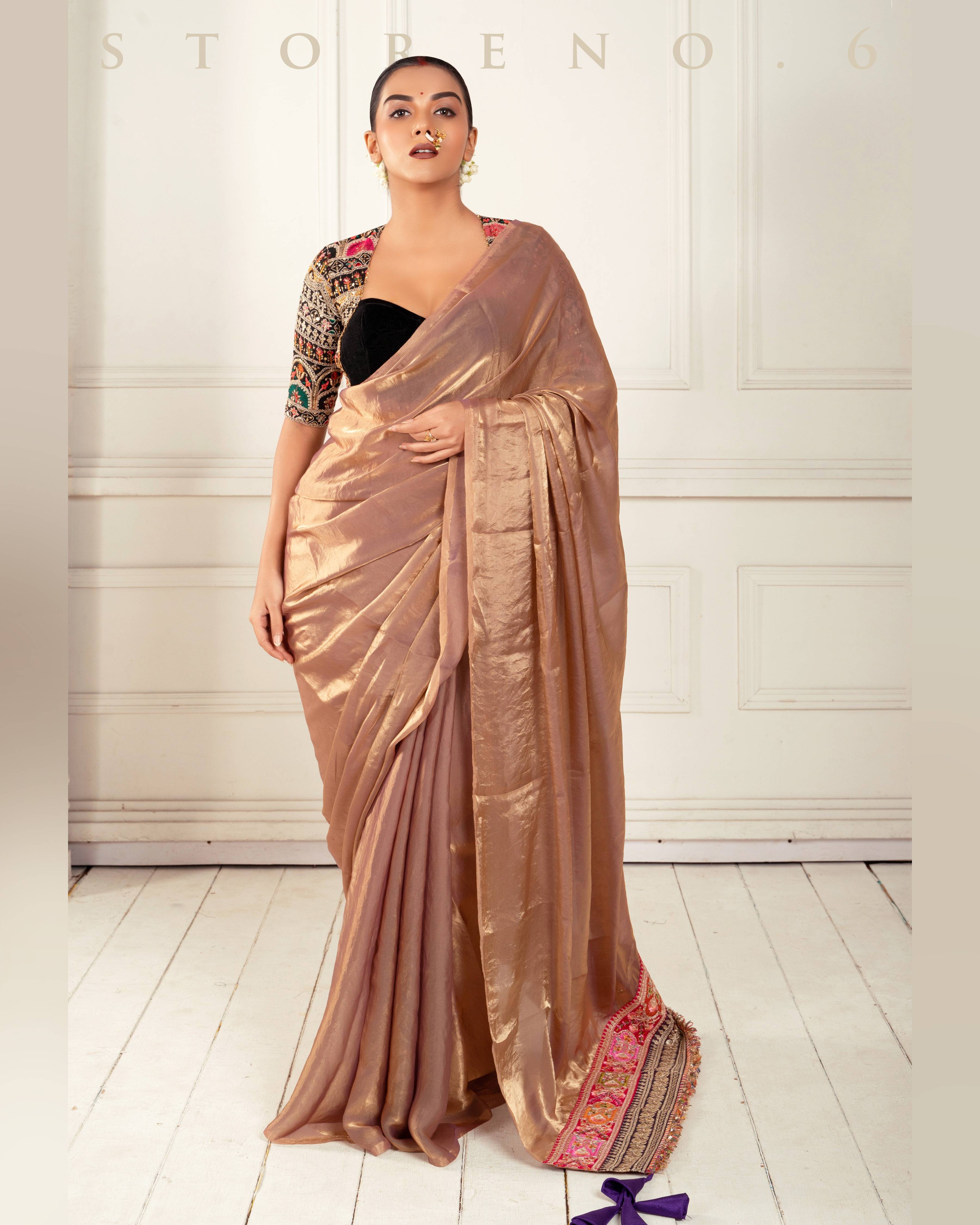 TWILIGHT TITAN SAREE WITH DUSK DELUXE BLOUSE