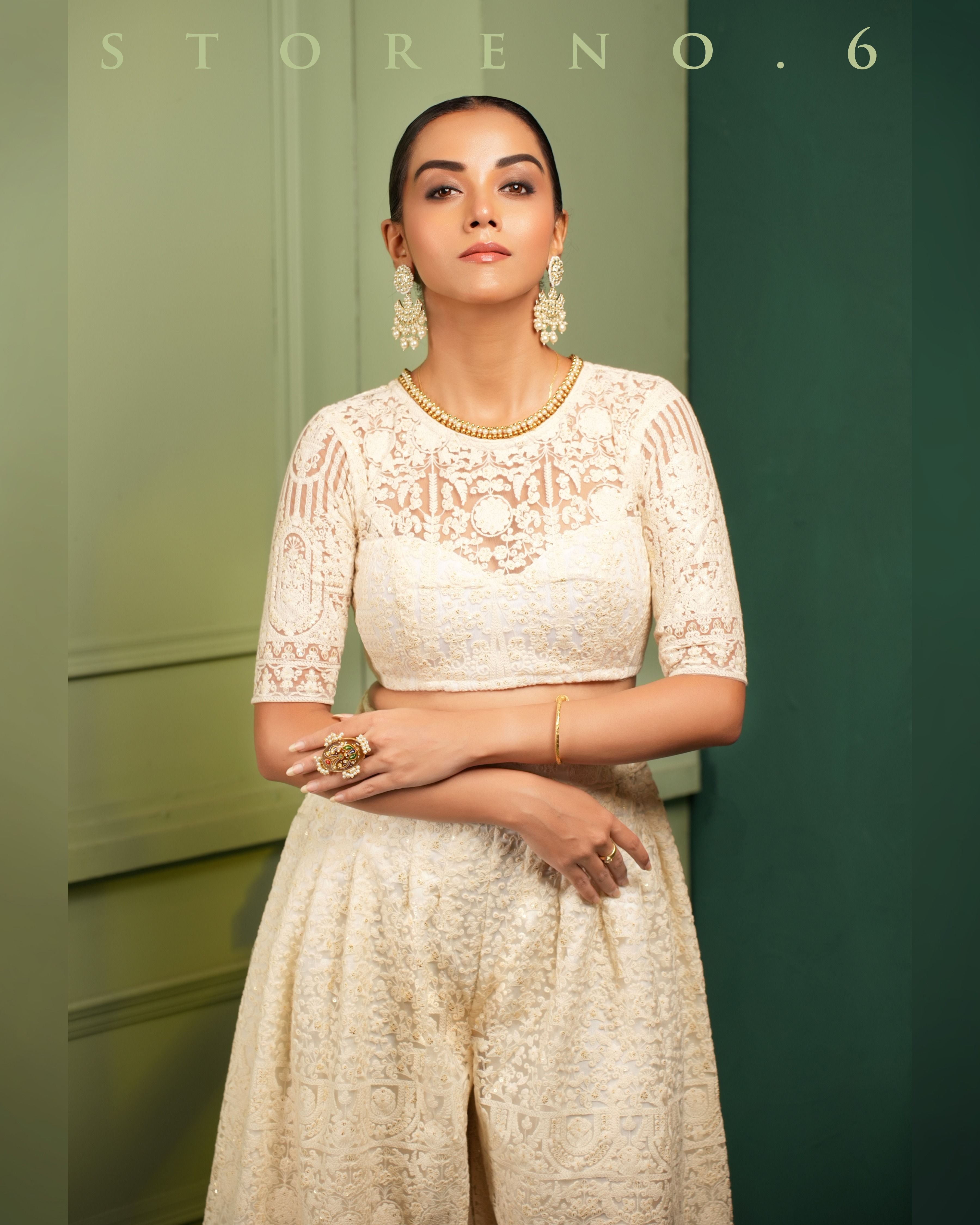 THE DIVINE DARLING PALAZZO AND BLOUSE SET