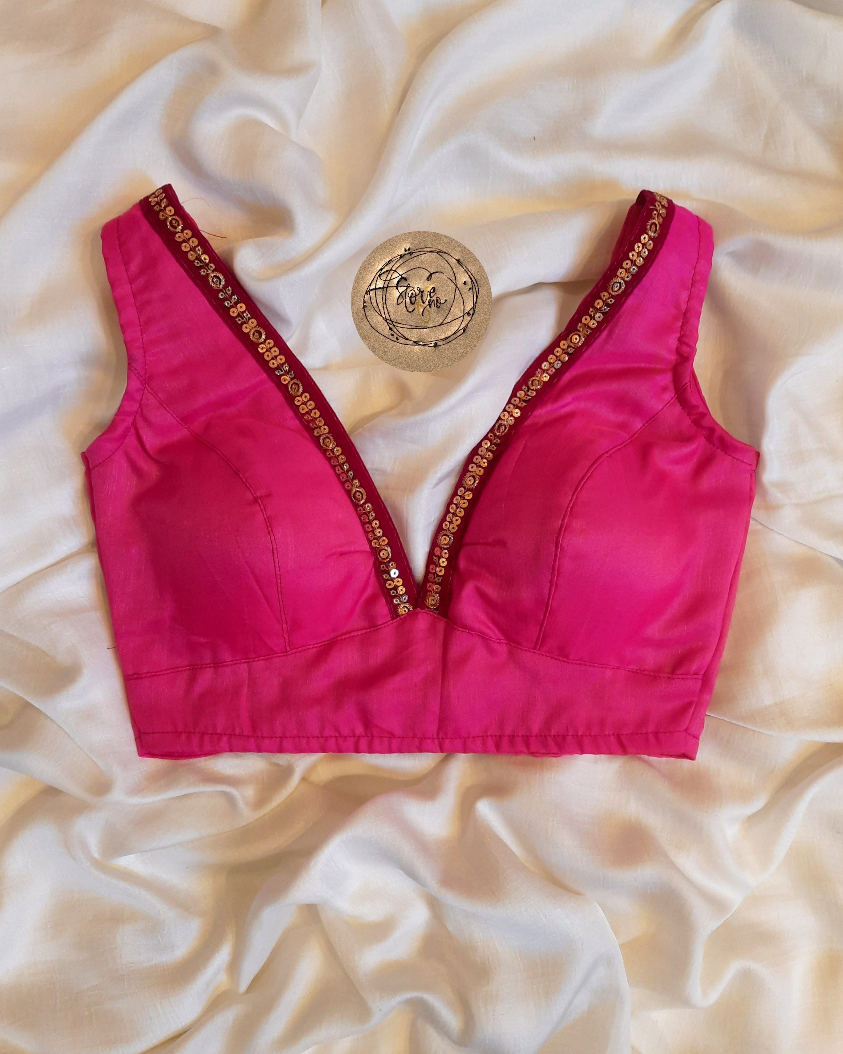 PINK SLEEVELESS BLOUSE - 32 SIZE