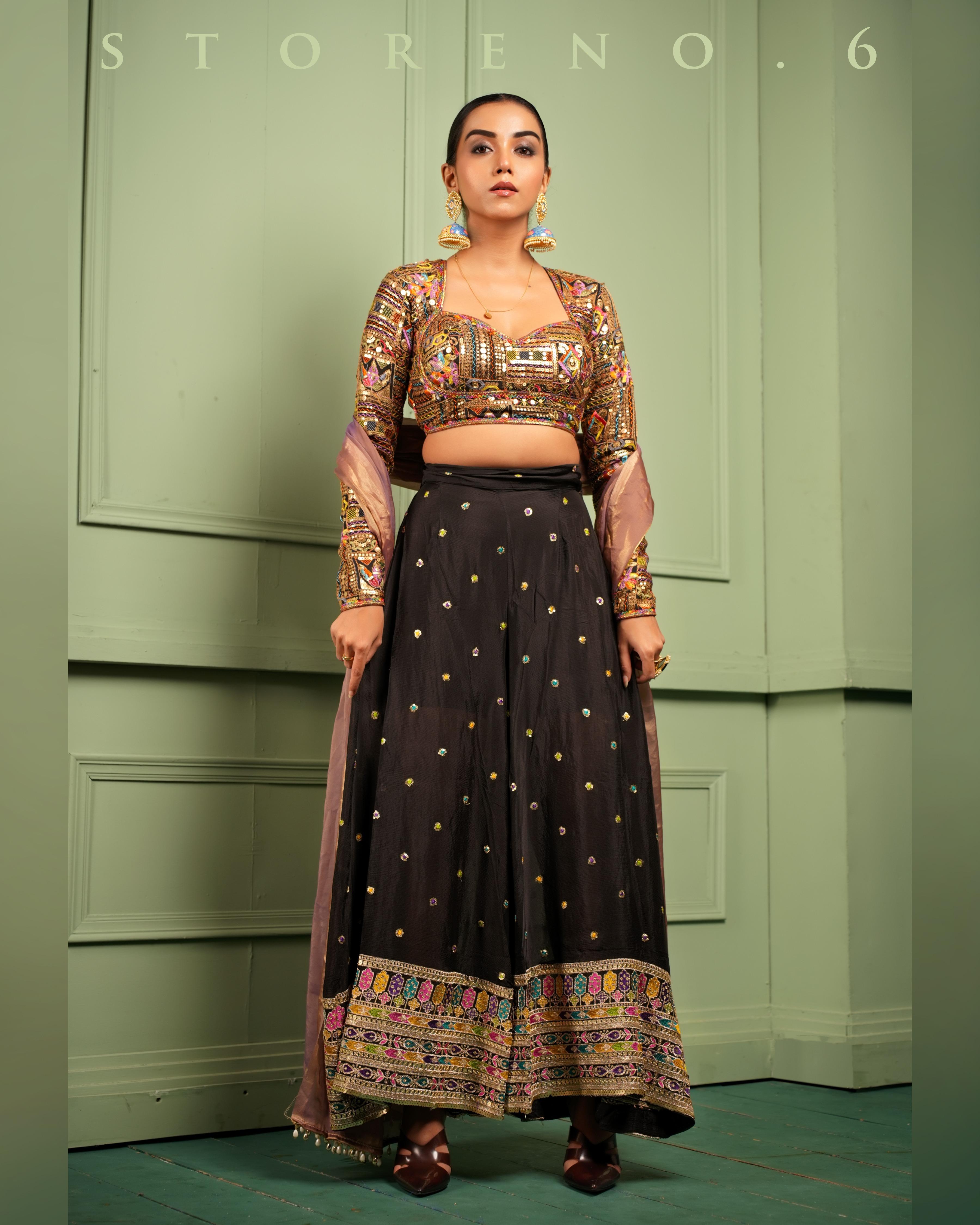 THE FIERY FLAIR PALAZZO AND BLOUSE SET