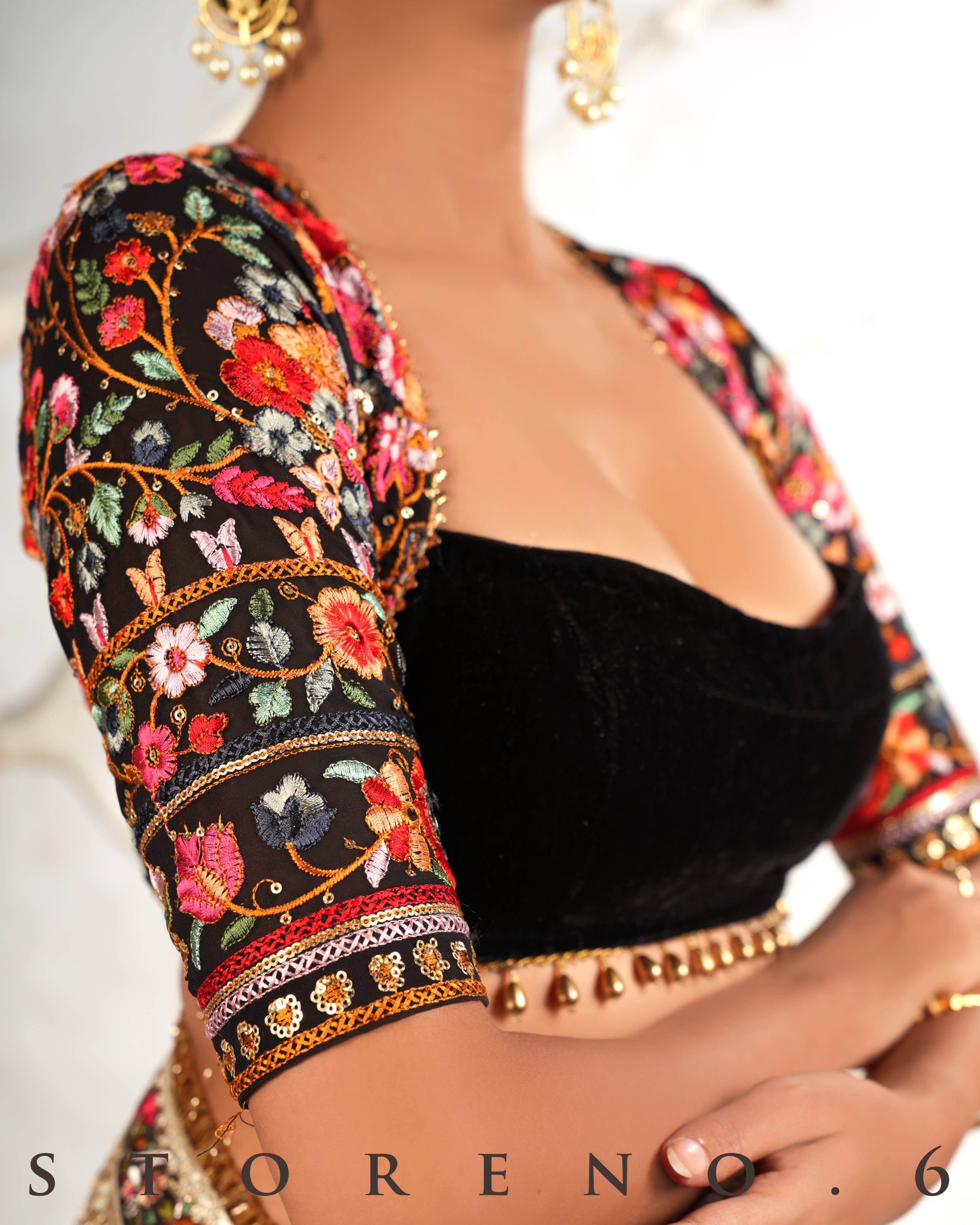 SIAH ASHIQUI MELANGE BLOUSE