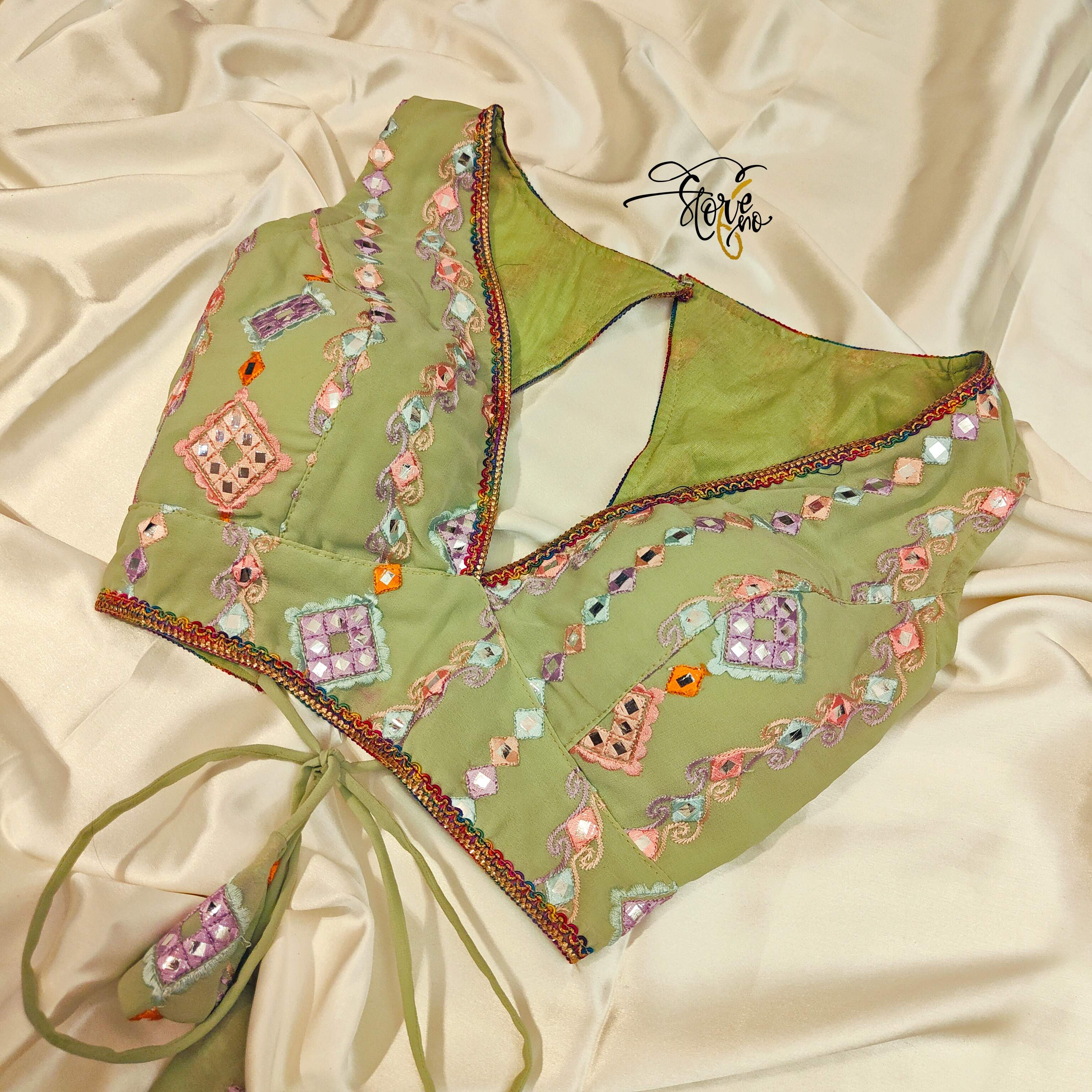 MINT GREEN SLEEVELESS BLOUSE-SIZE 34