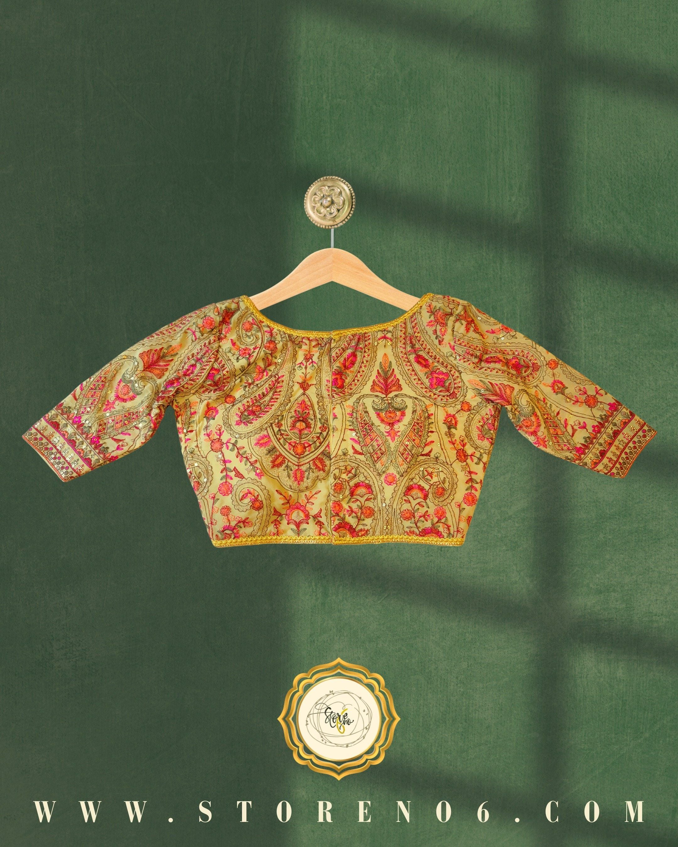 PALE LIME MULTICOLOR BLOUSE