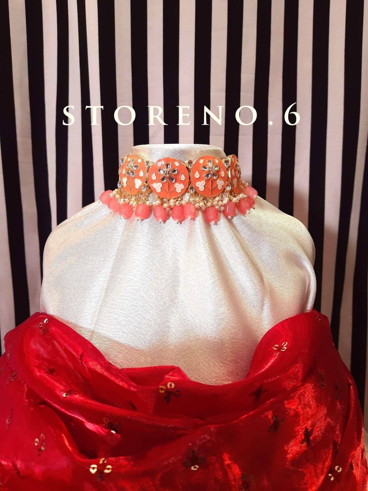 SALMON PINK ESTELLA CHOKER