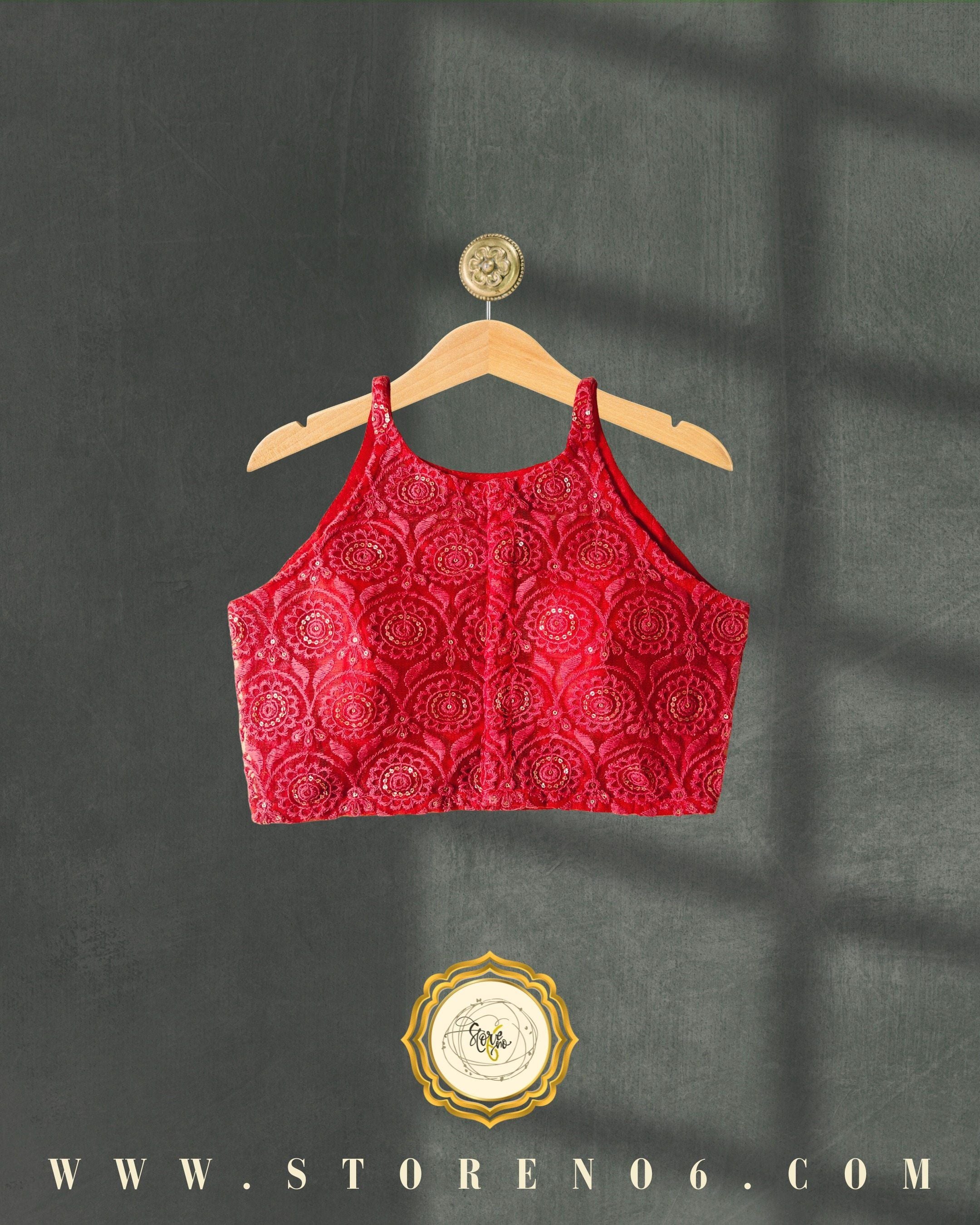 VINTAGE RED BLOUSE