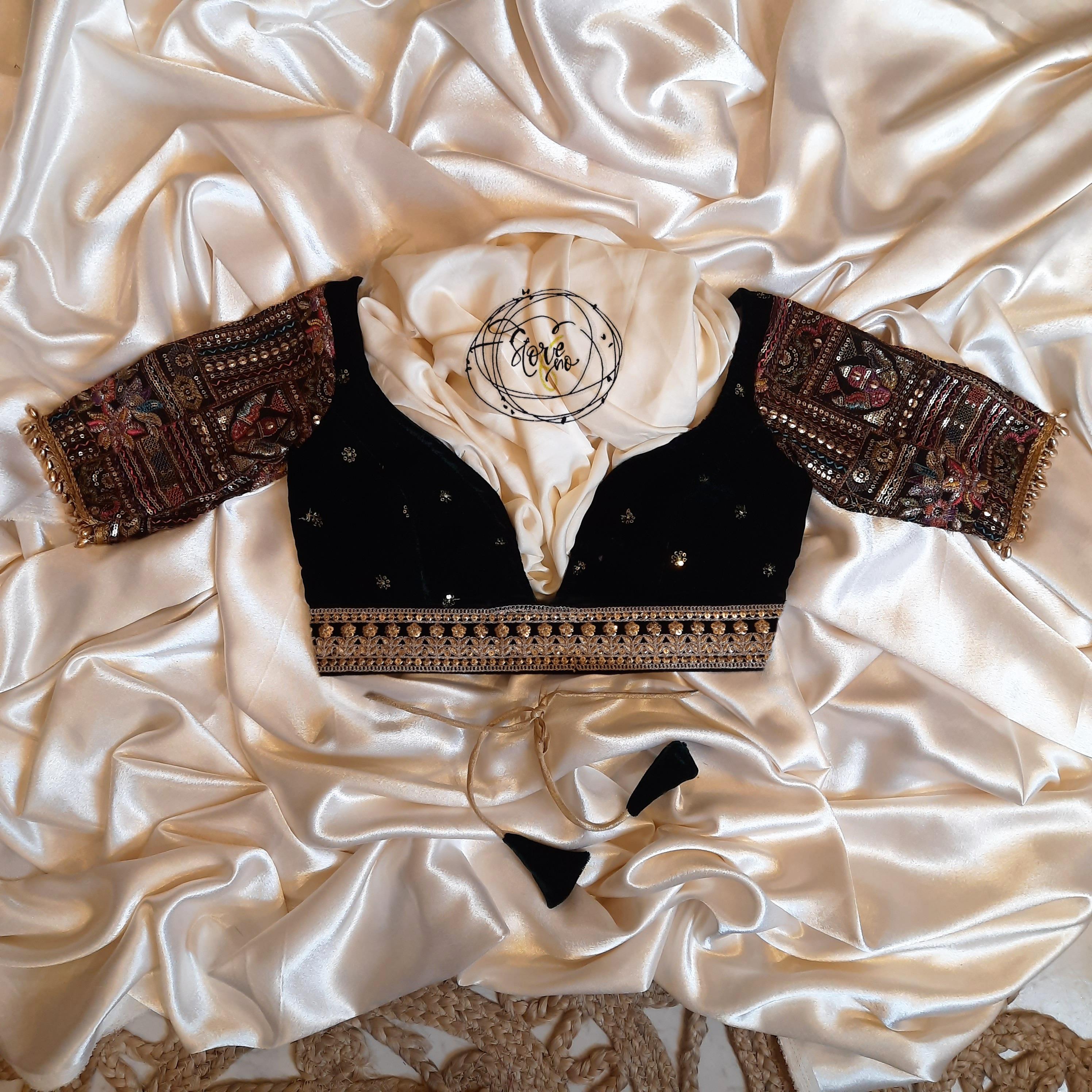 LUSH OF BLACK MELANGE BLOUSE-SIZE 32
