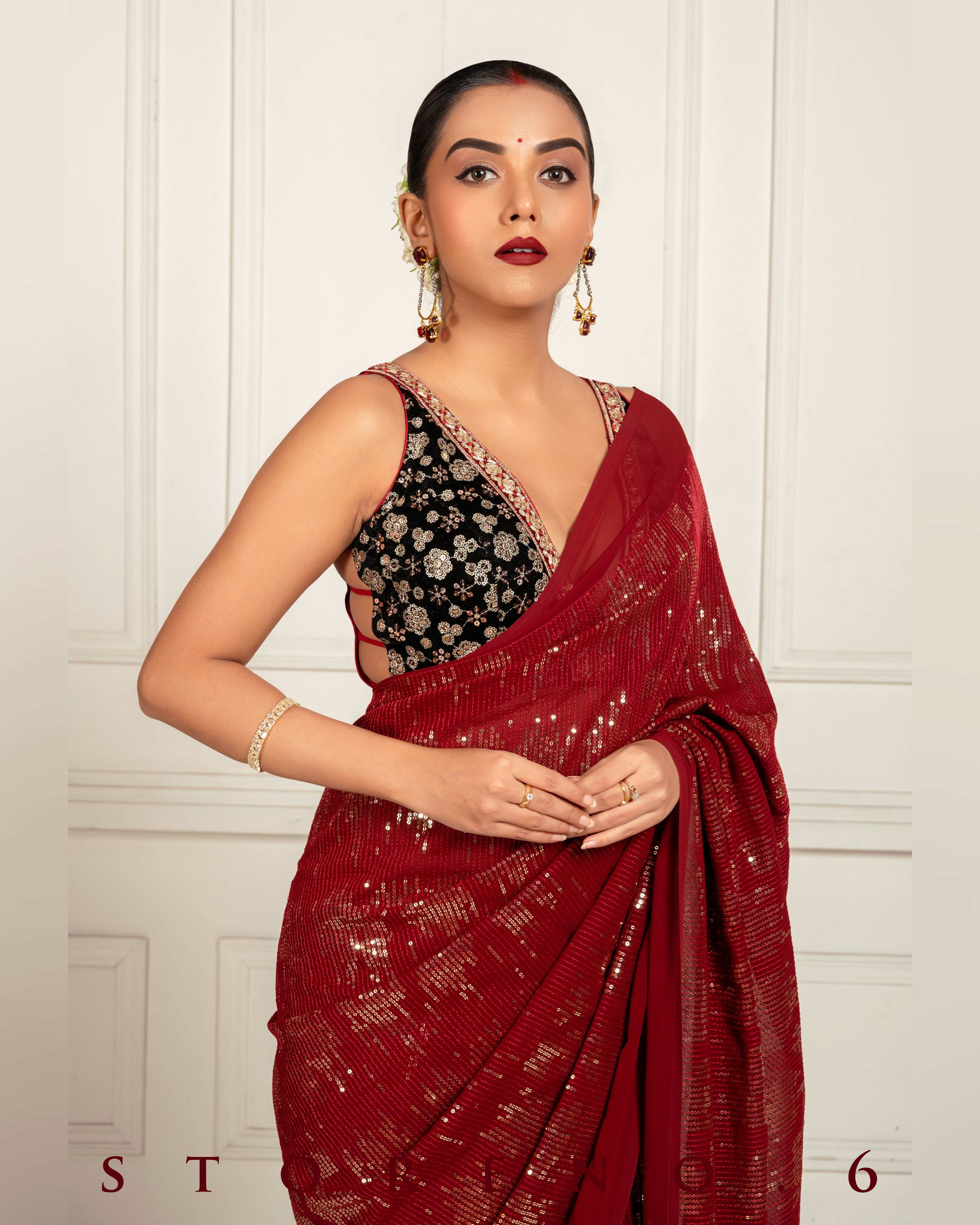 OPERA QUEEN SAREE WITH FAME FANTASY BLOUSE