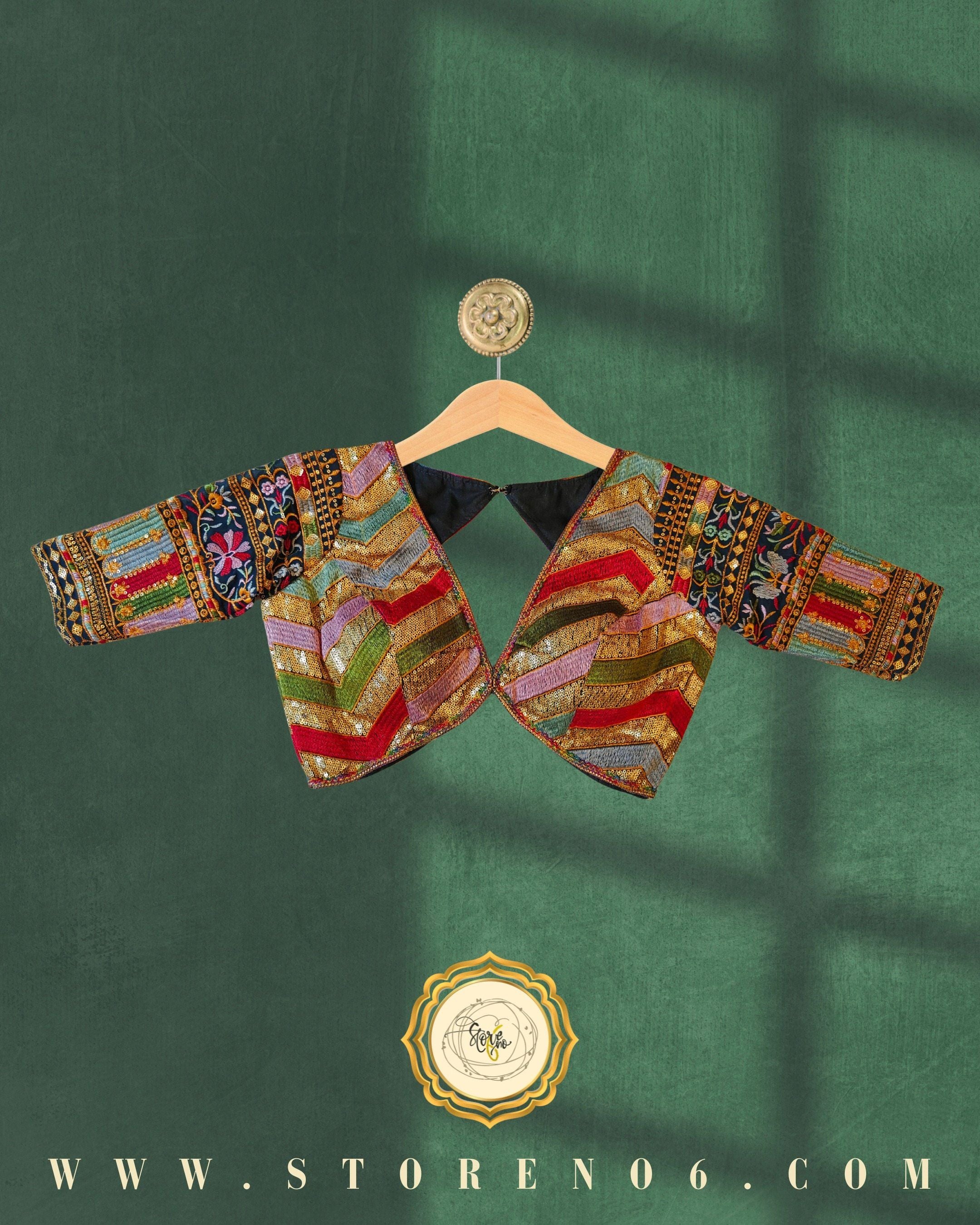 NAVY MULTICOLOR BLOUSE