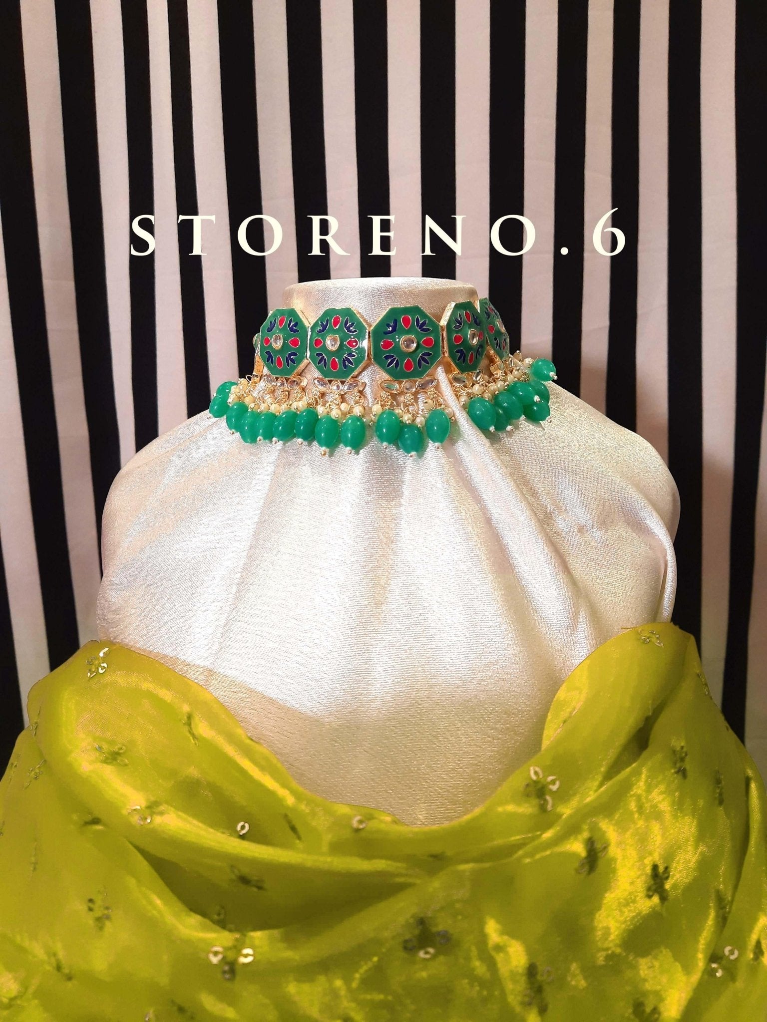 TURQUISE GREEN CORA CHOKER