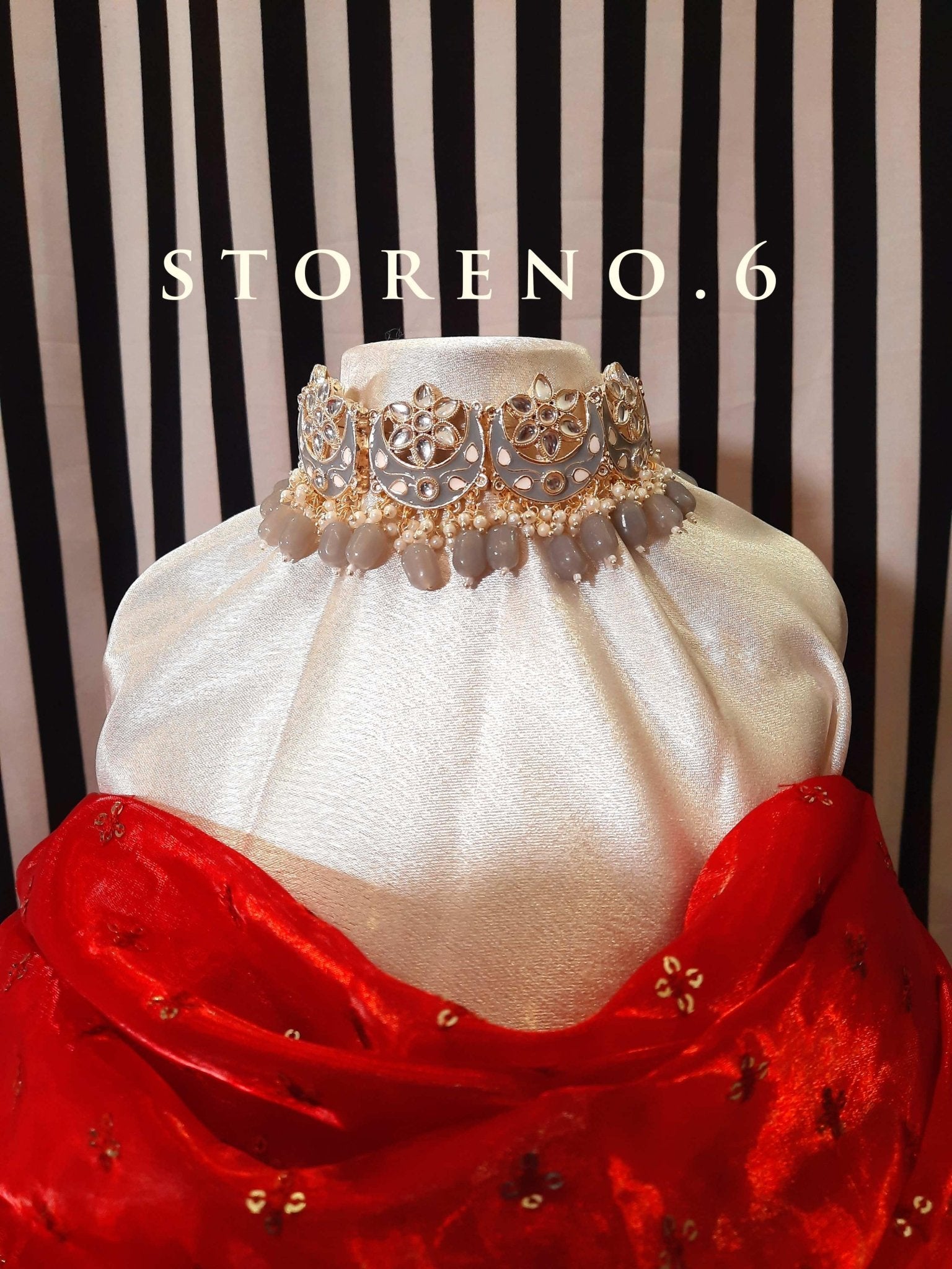 STEEL GREY TATIANA CHOKER