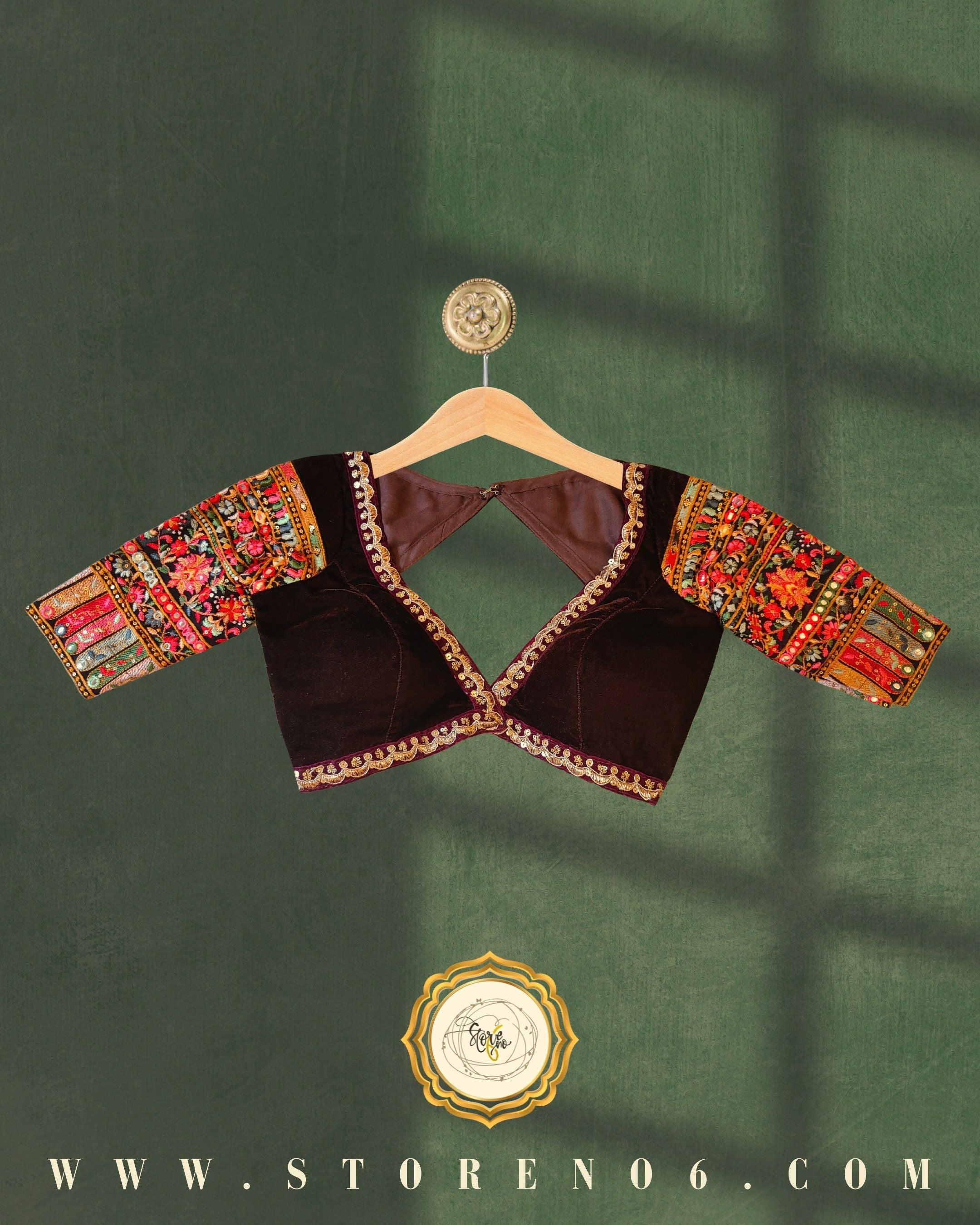 CHOCOLATE MULTICOLOR BLOUSE