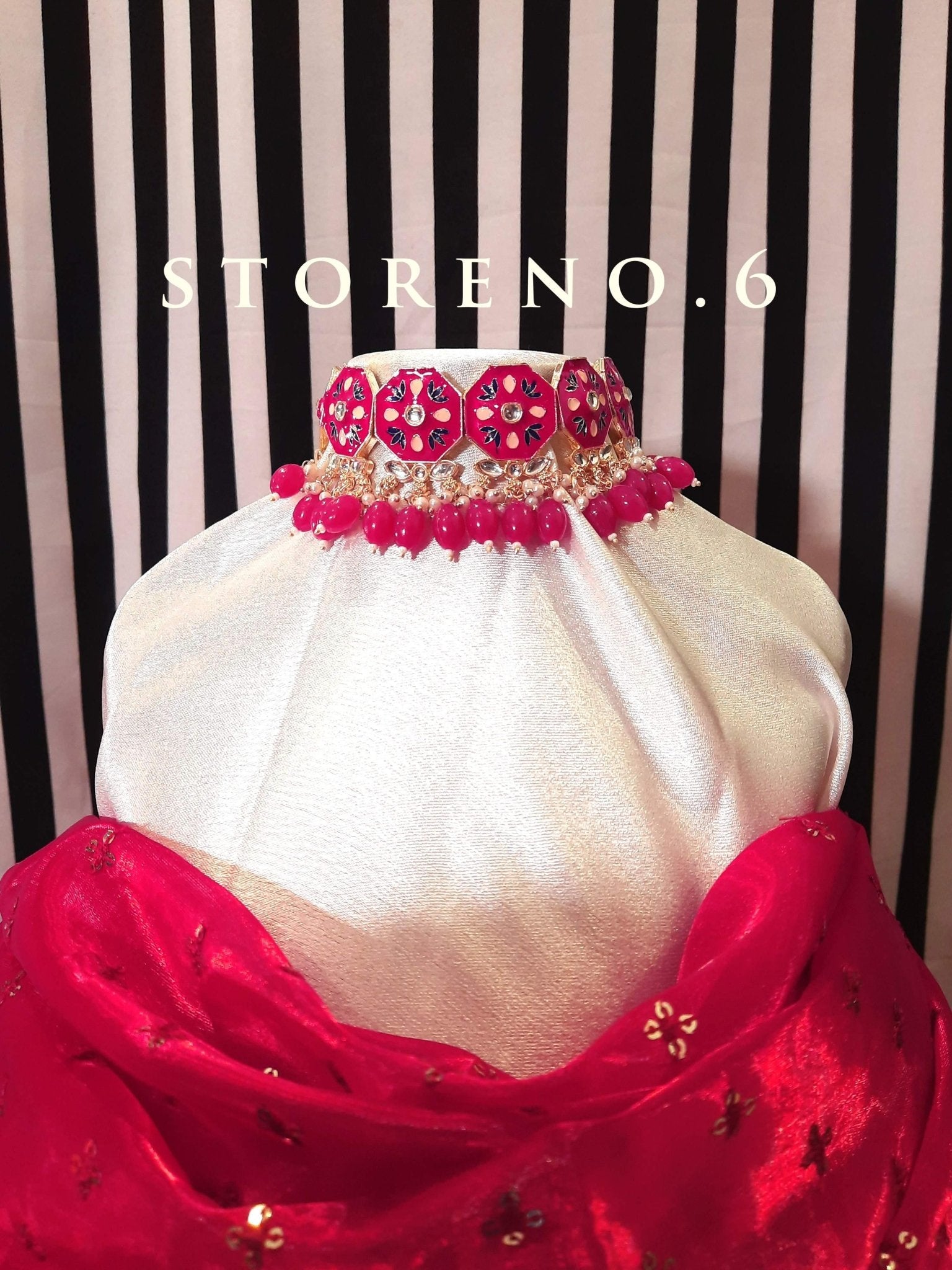 HOT PINK CORA CHOKER