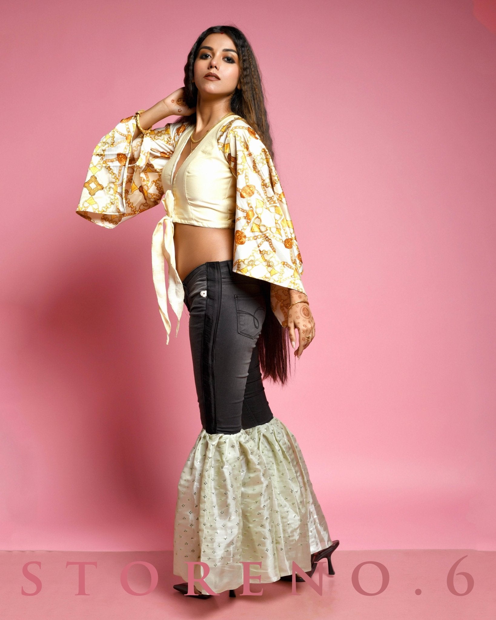 70'S VINTAGE HOLY HIPPIE PANTS WITH VANITY TOP