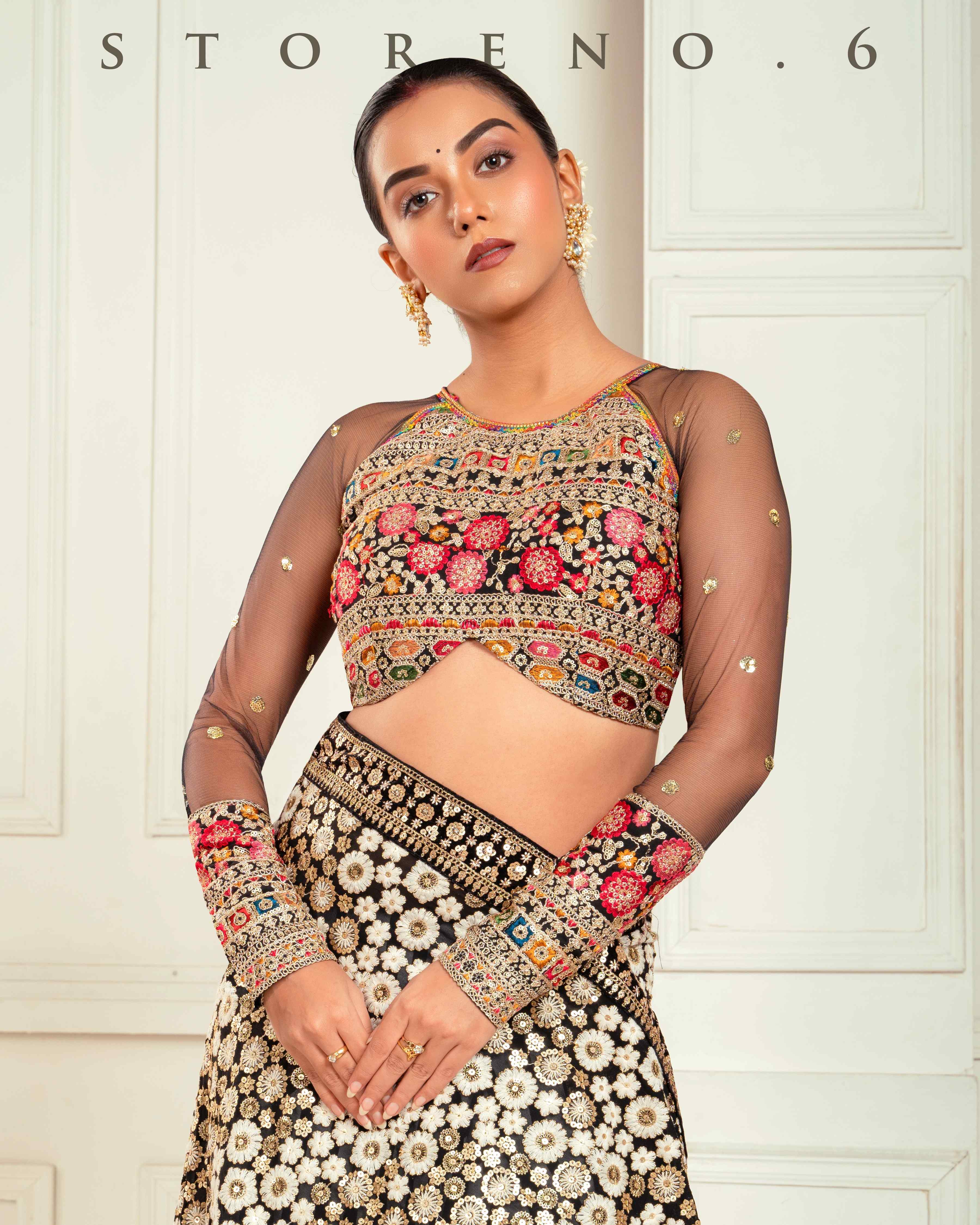 GUL KAARI SIAH MELANGE BLOUSE