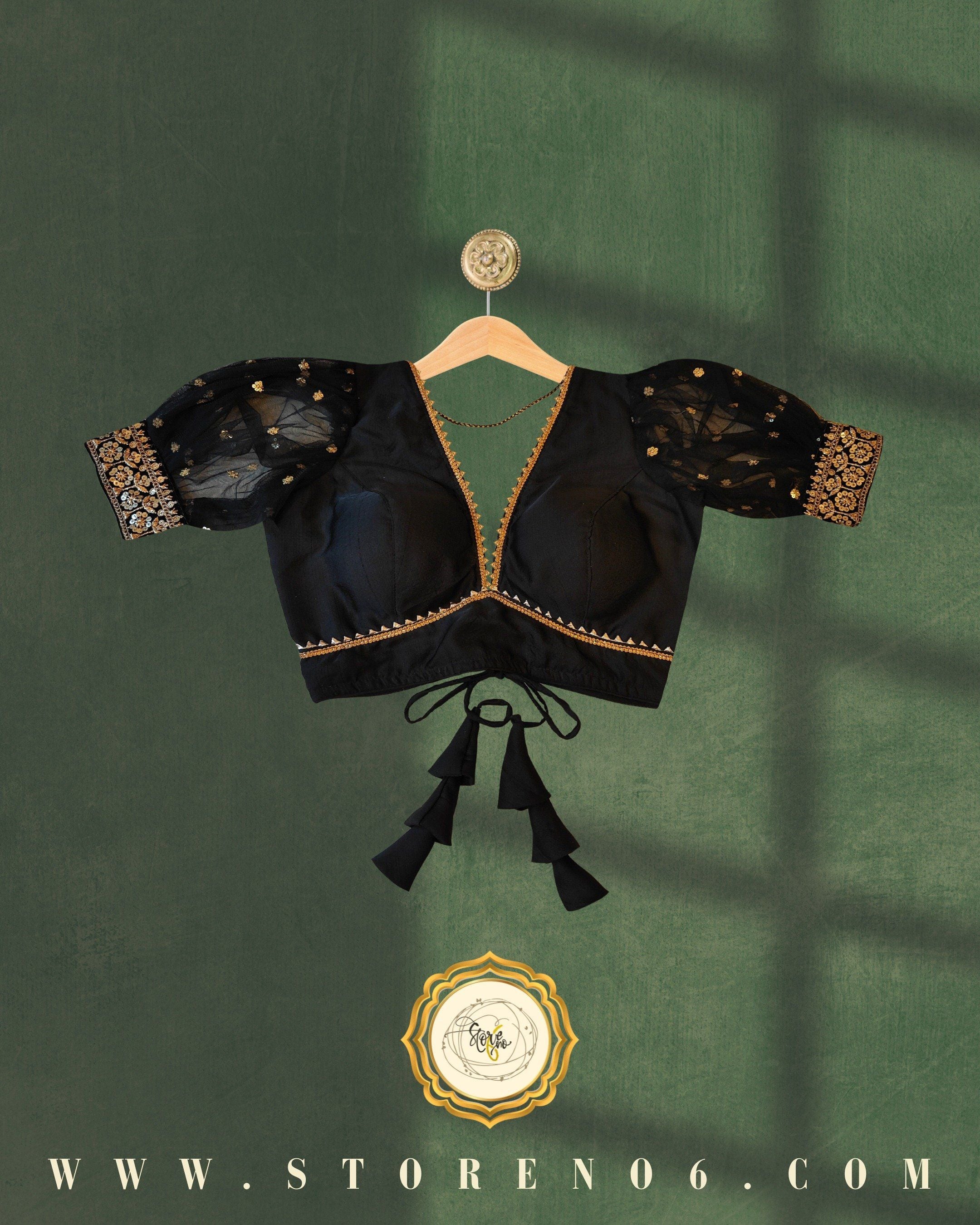 VINATGE BLACK BLOUSE