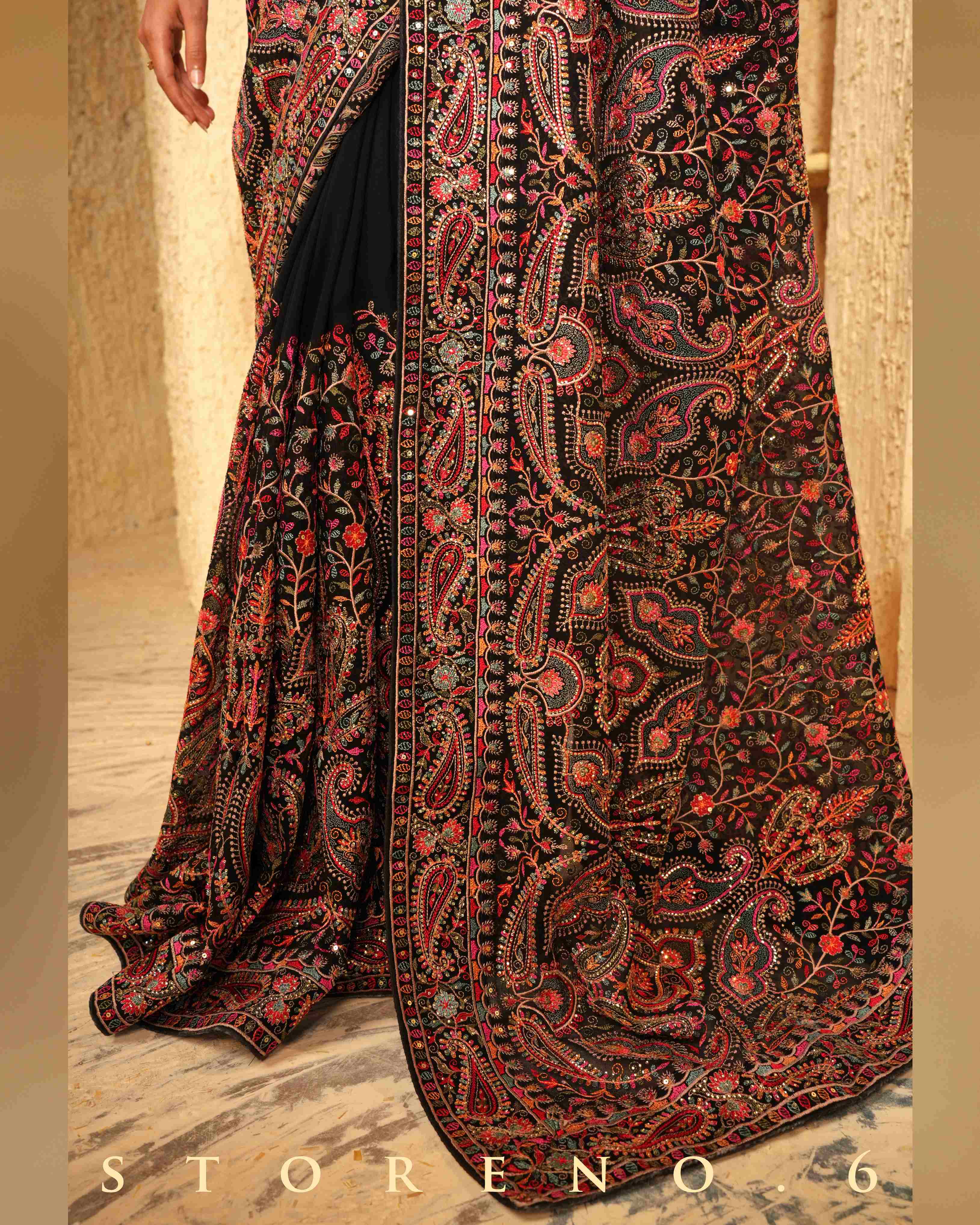 ONYX OPERA SAREE WITH RAAKT AFSOON LUXE BLOUSE