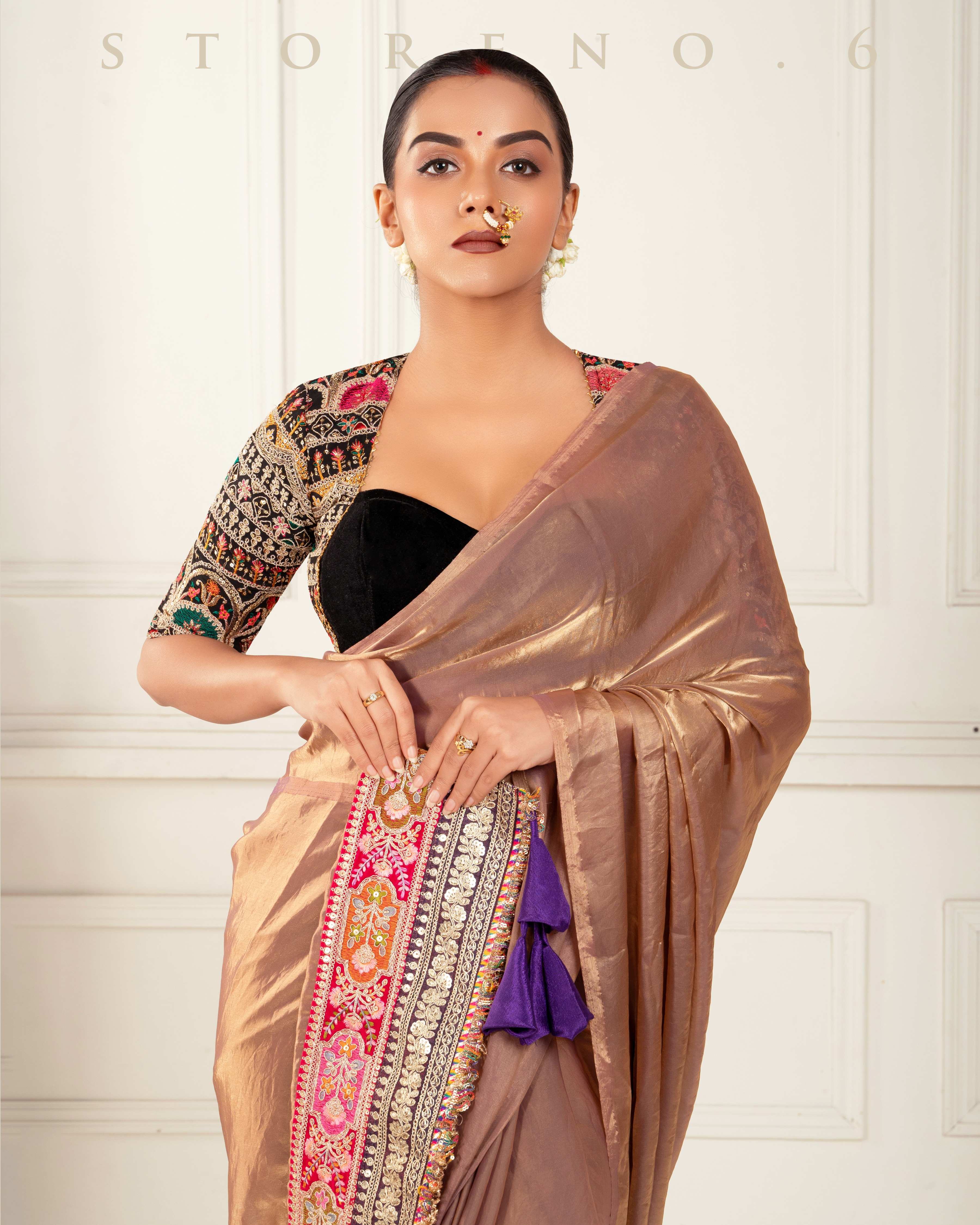 TWILIGHT TITAN SAREE WITH DUSK DELUXE BLOUSE