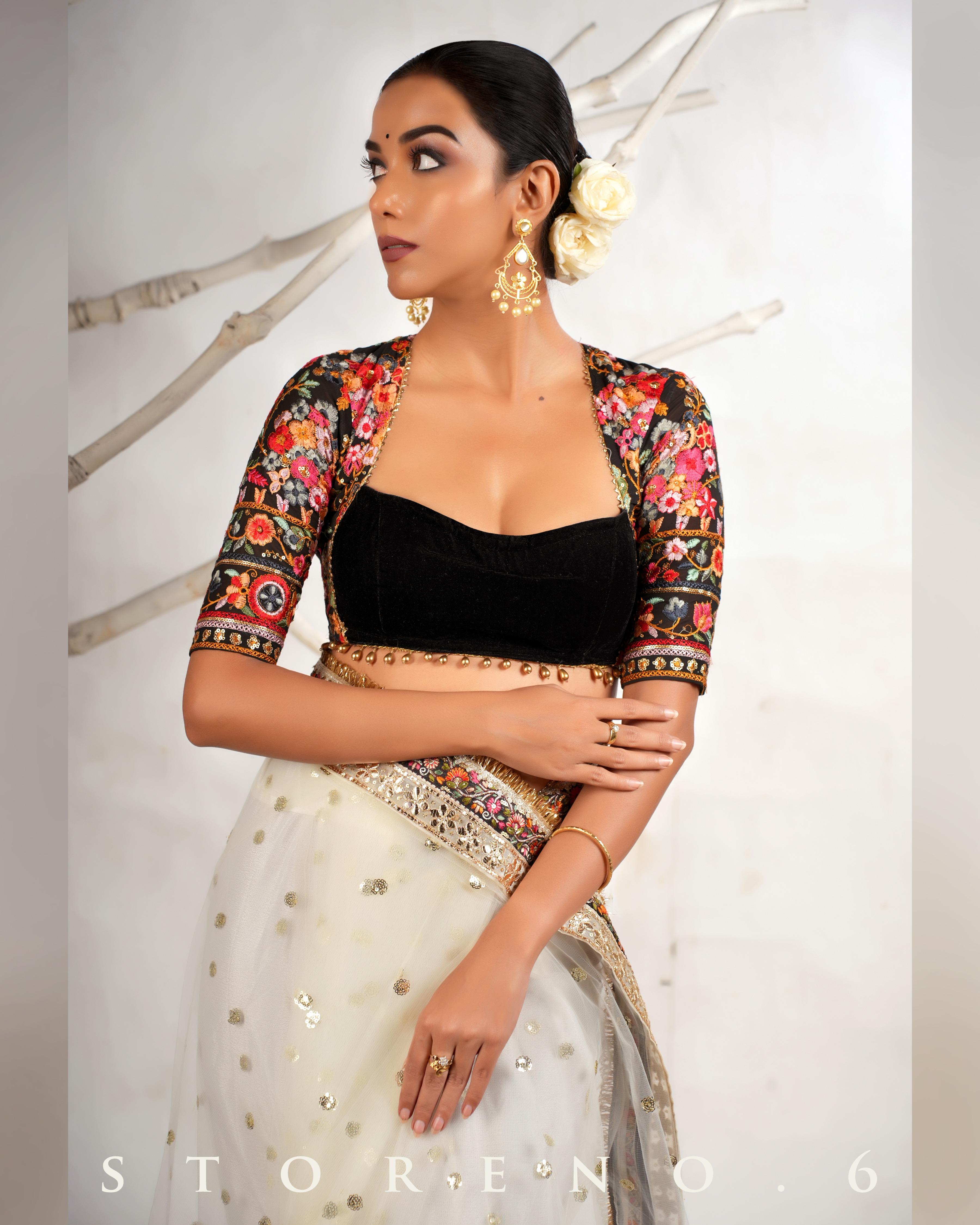 SIAH ASHIQUI MELANGE BLOUSE