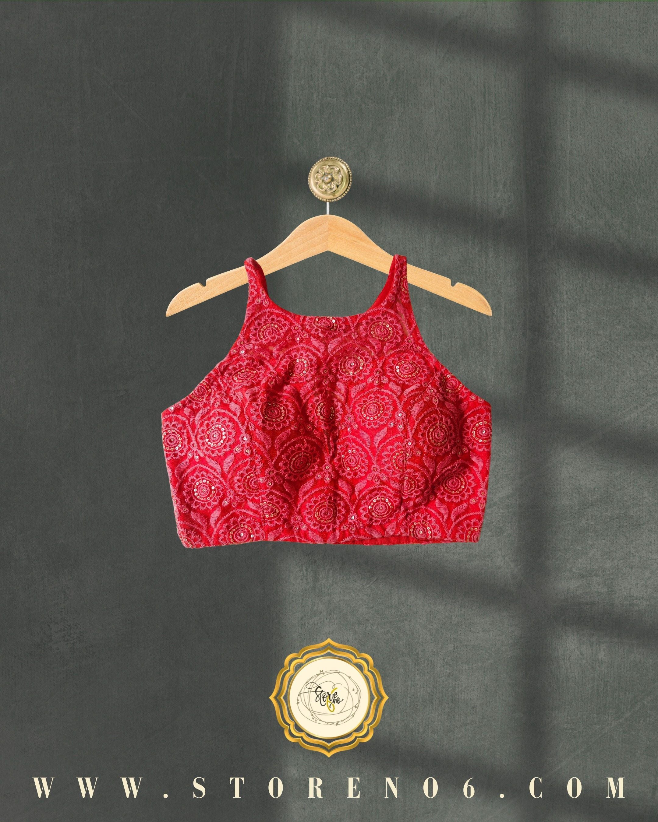 VINTAGE RED BLOUSE