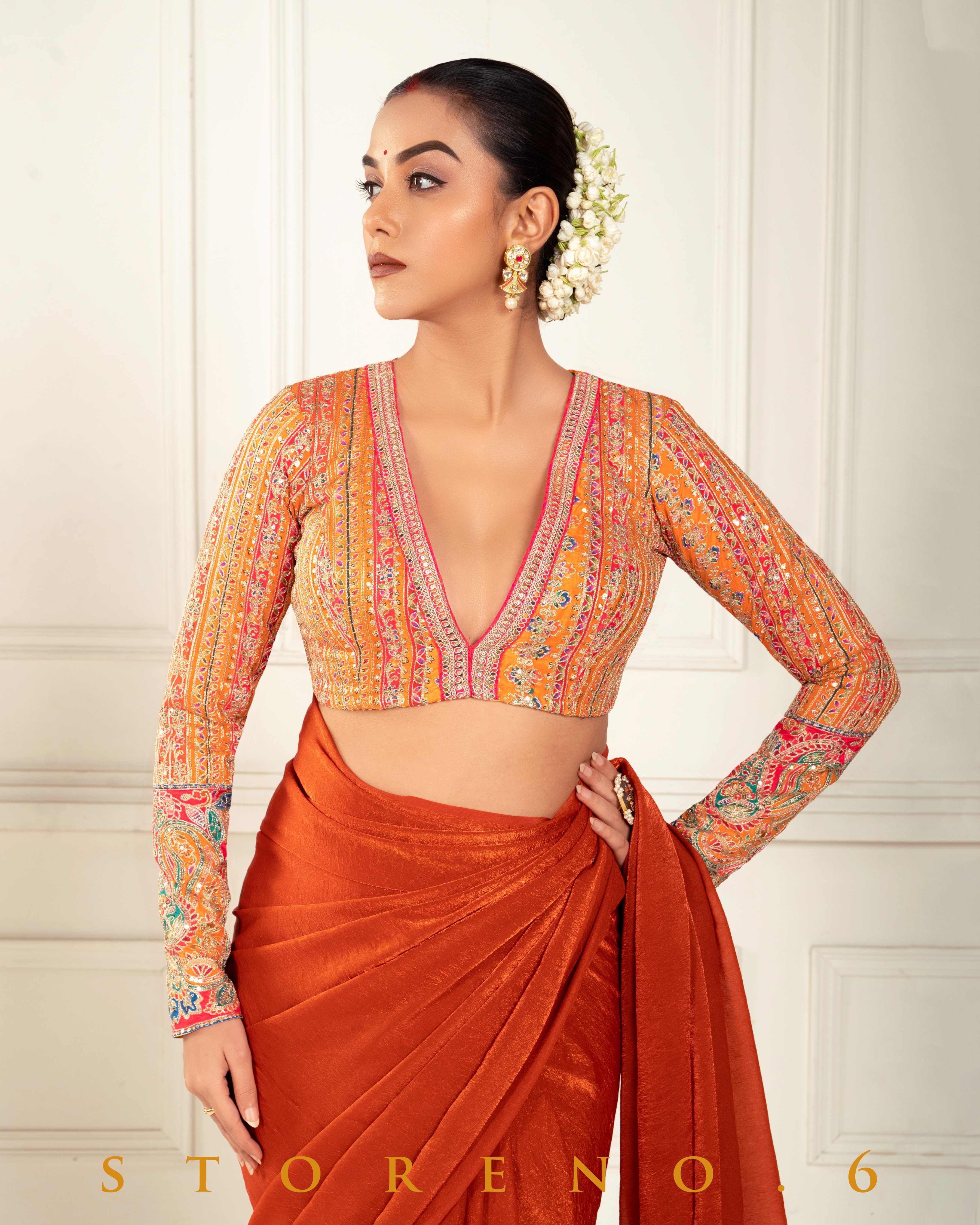 TANGERINE TREASURE BLOUSE