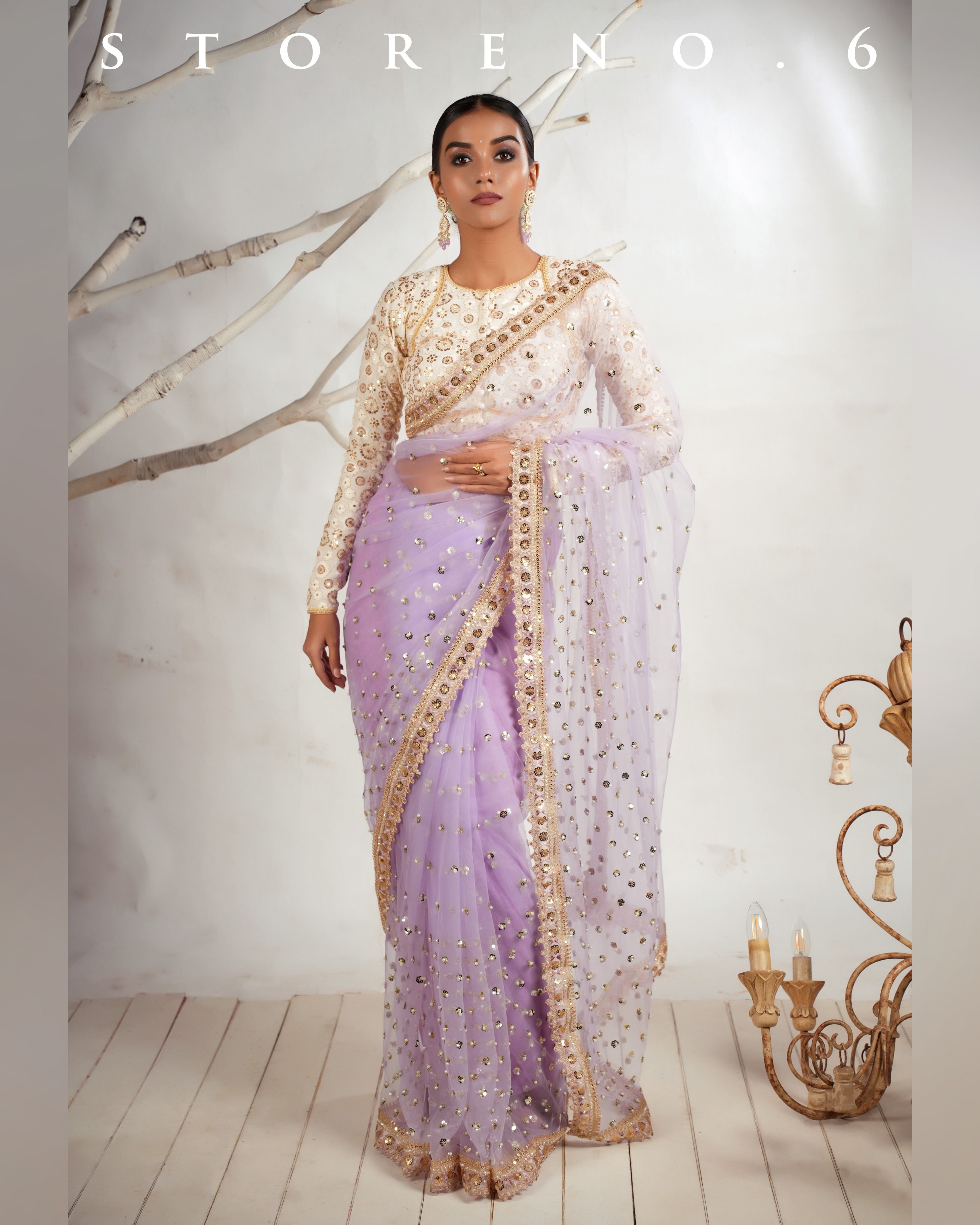 THE LILAC LUXURY SAREE