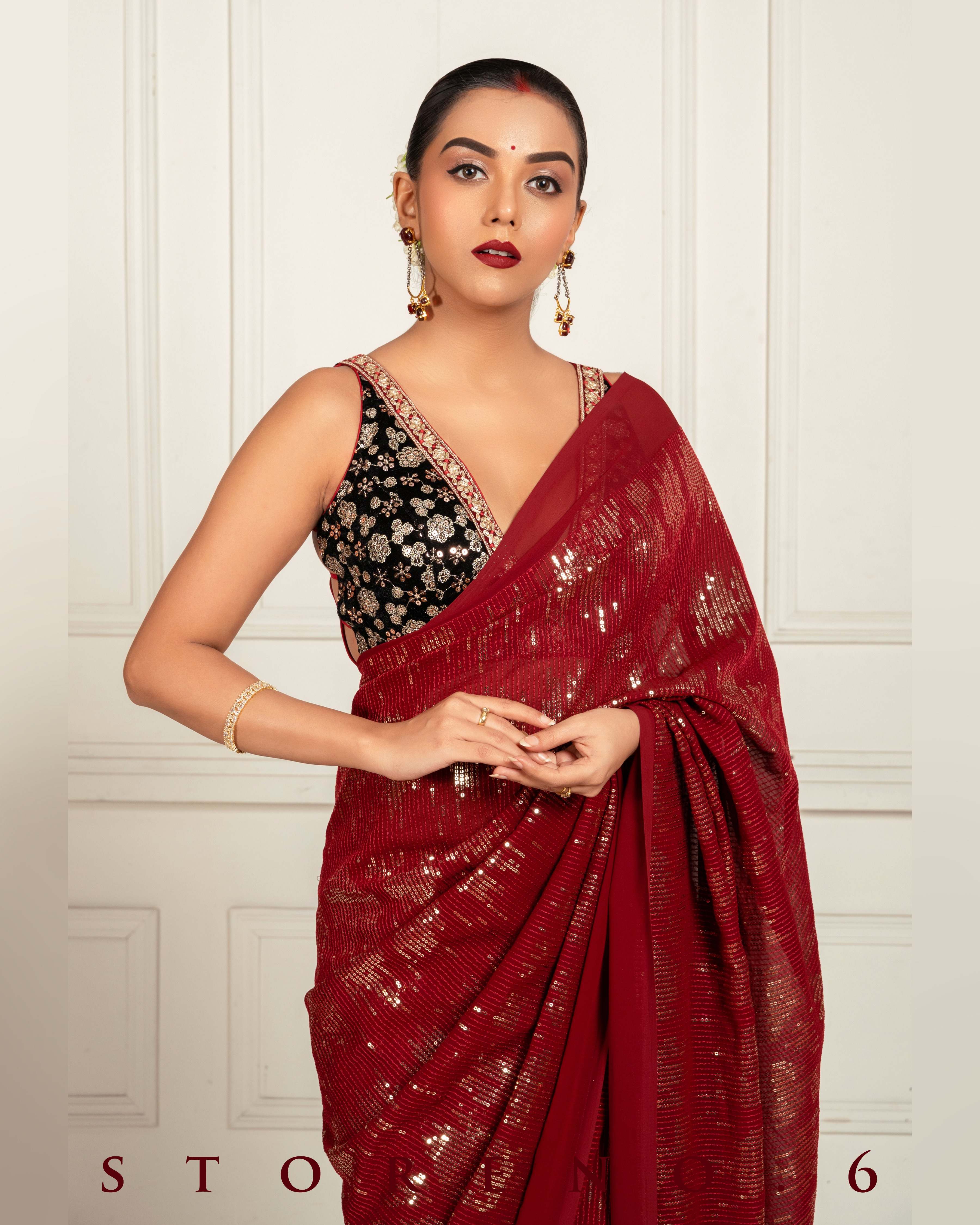 OPERA QUEEN SAREE WITH FAME FANTASY BLOUSE