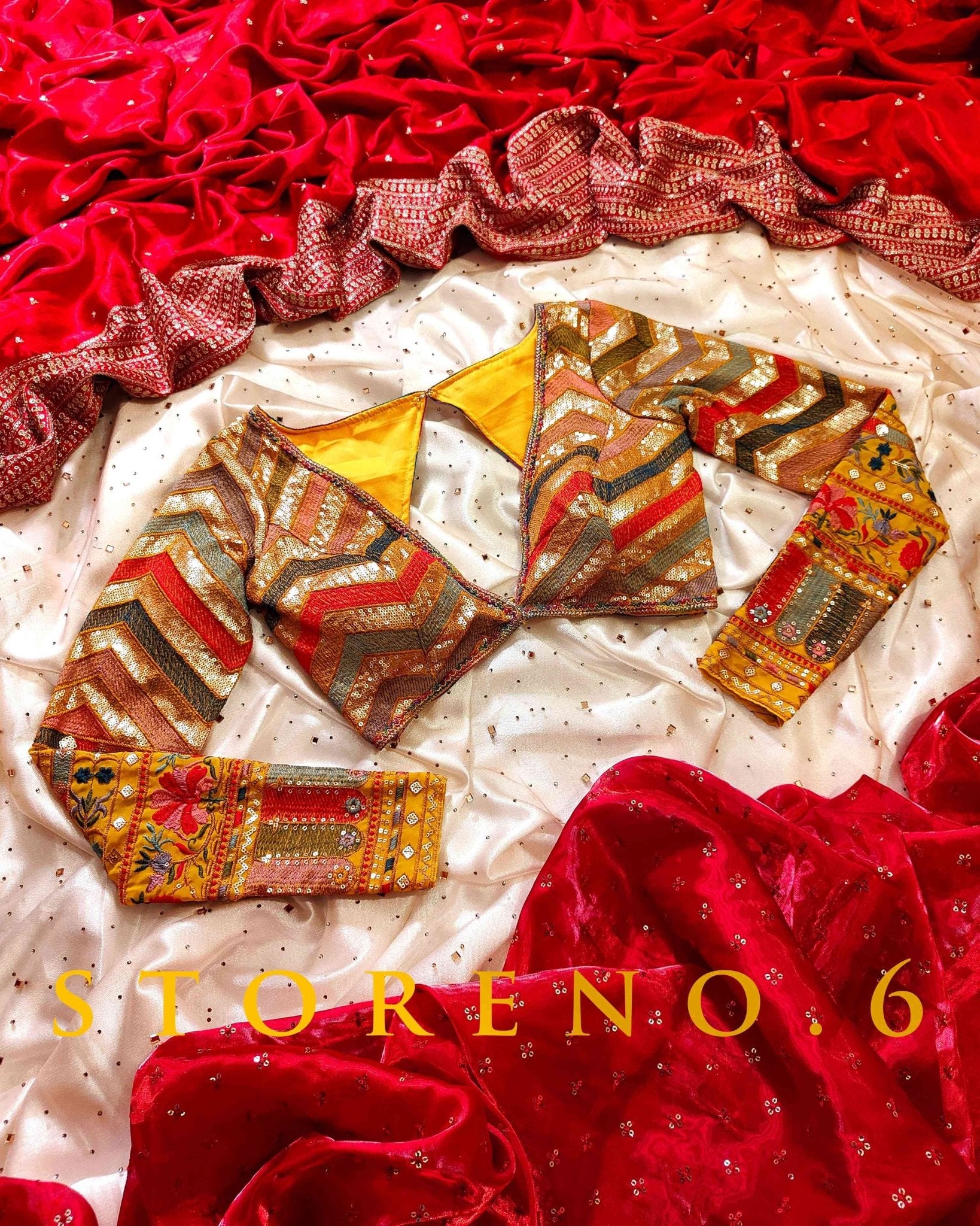 NOOR-E-SONA-Y SAREE WITH BEBAAK ZARD BLOUSE