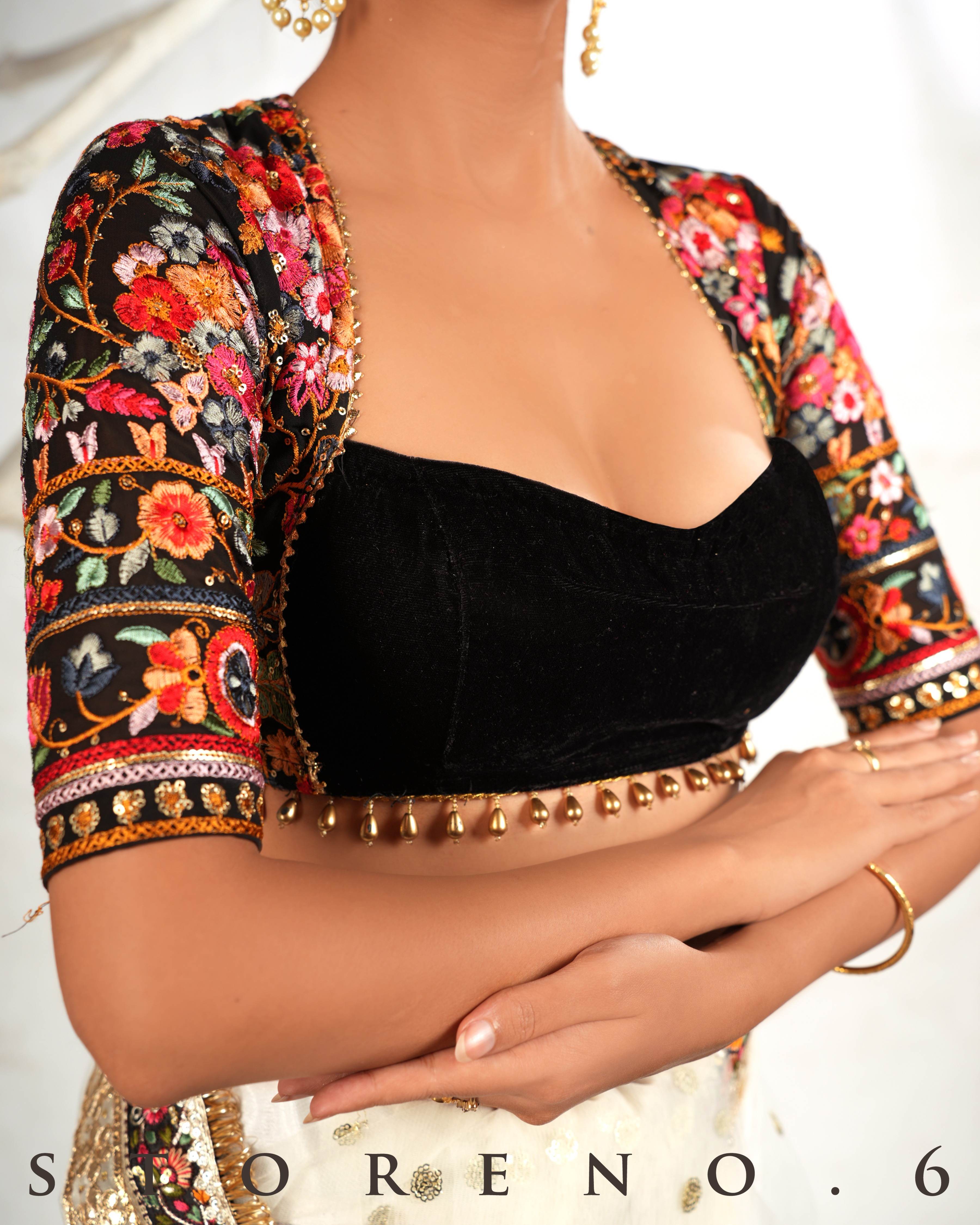 SIAH ASHIQUI MELANGE BLOUSE