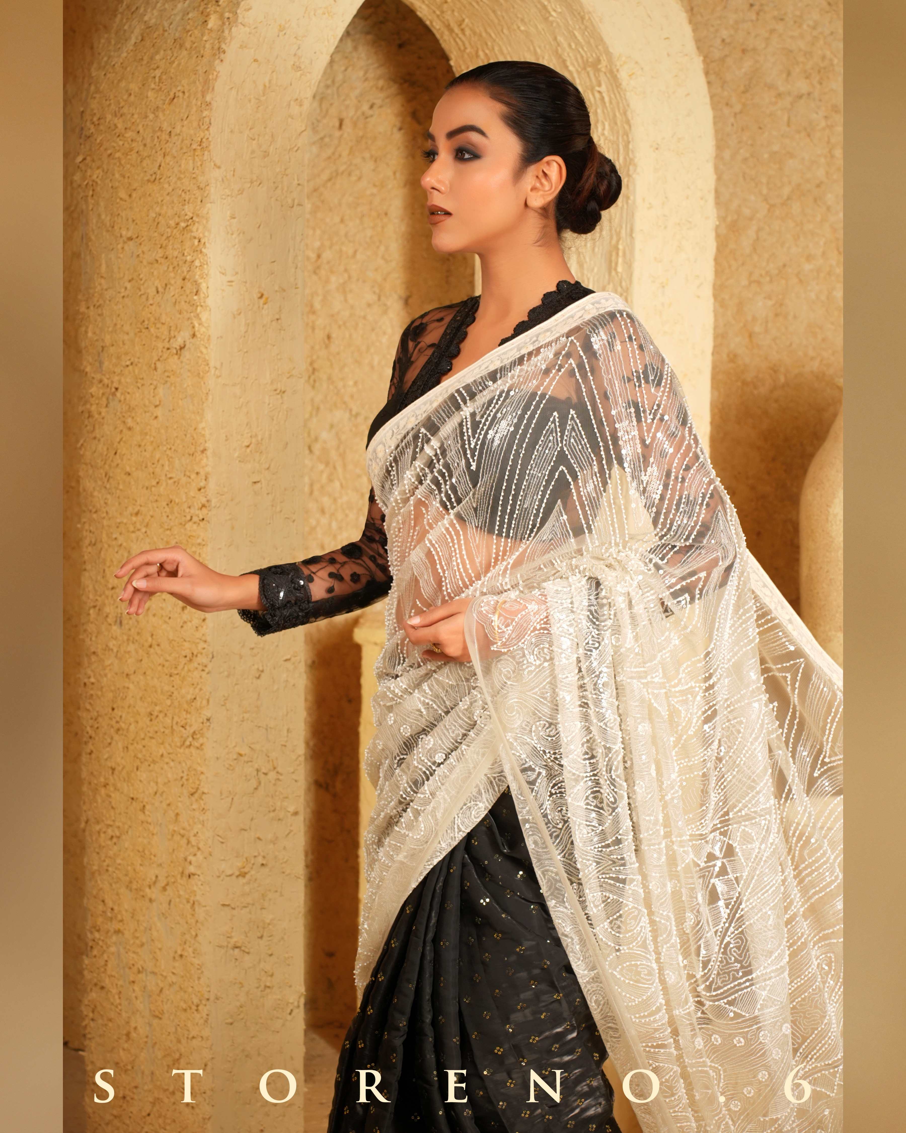 TINSEL TREAM SAREE