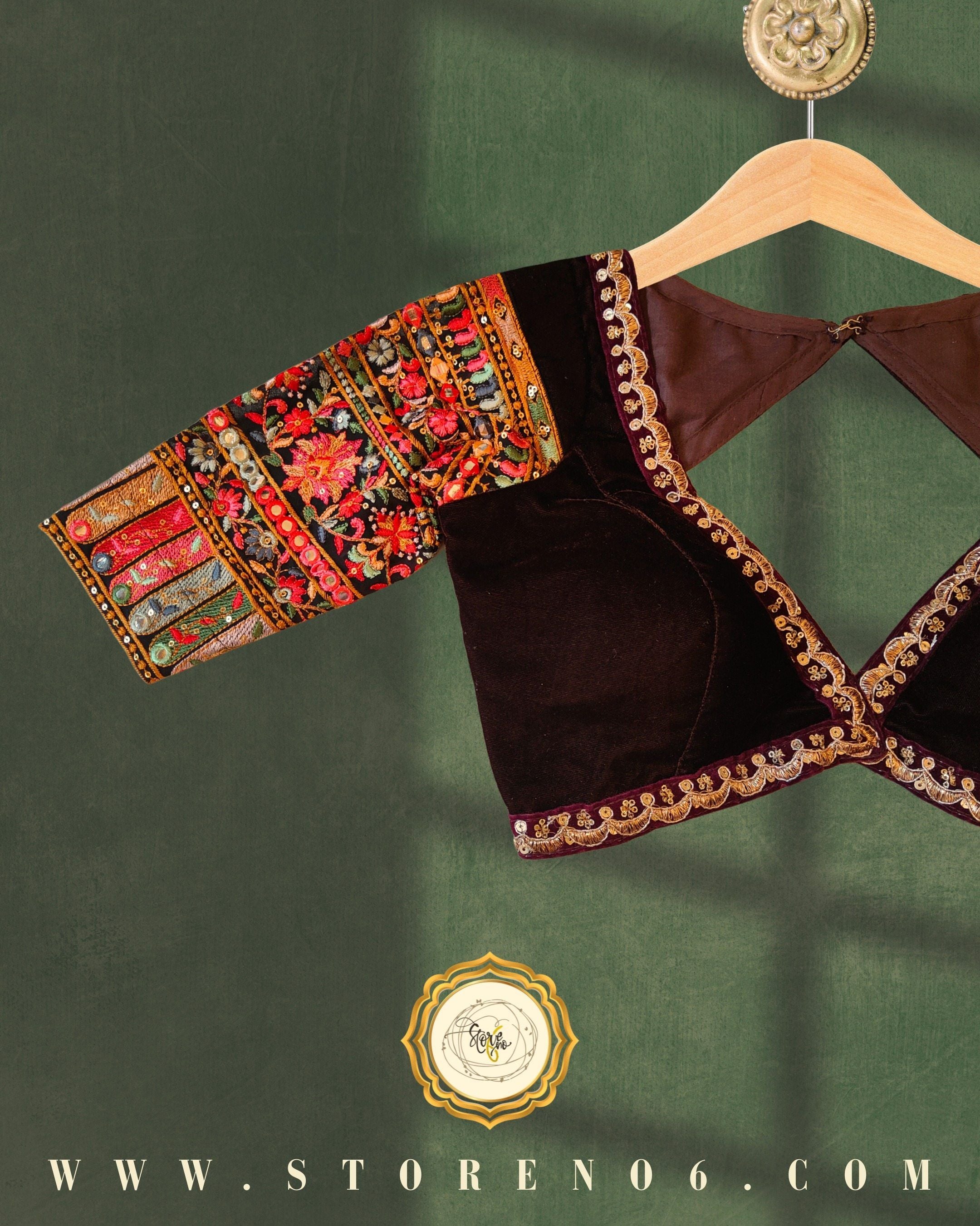 CHOCOLATE MULTICOLOR BLOUSE