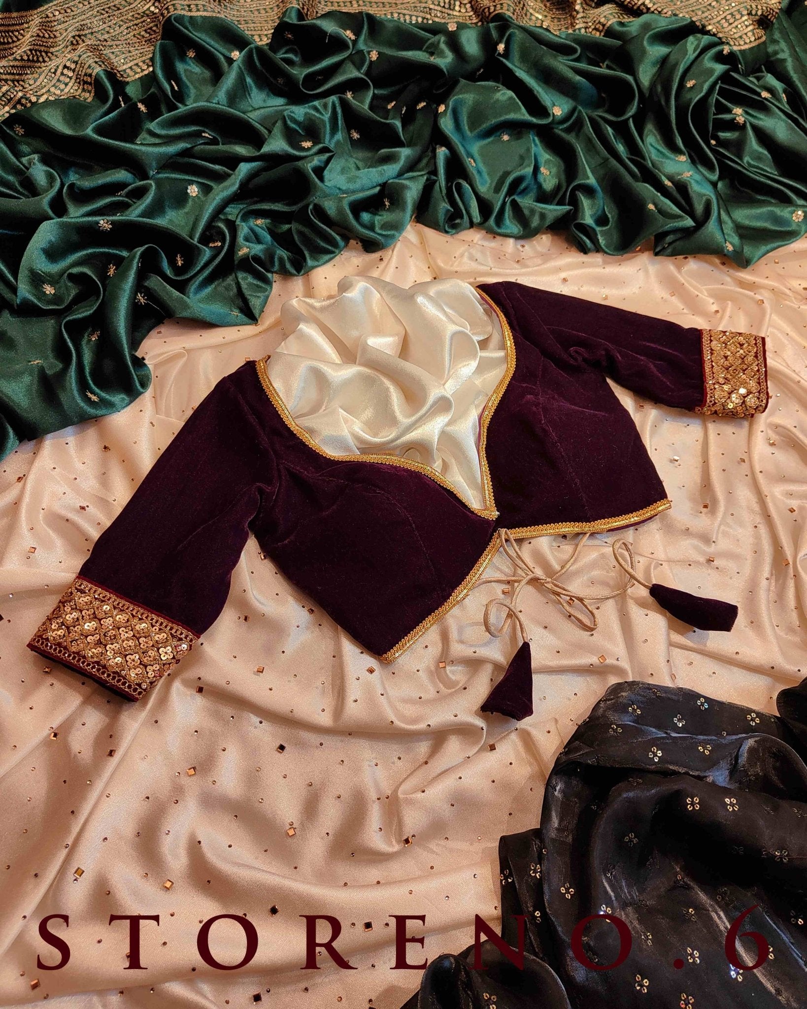MAKHMAL SINDOORI BLOUSE