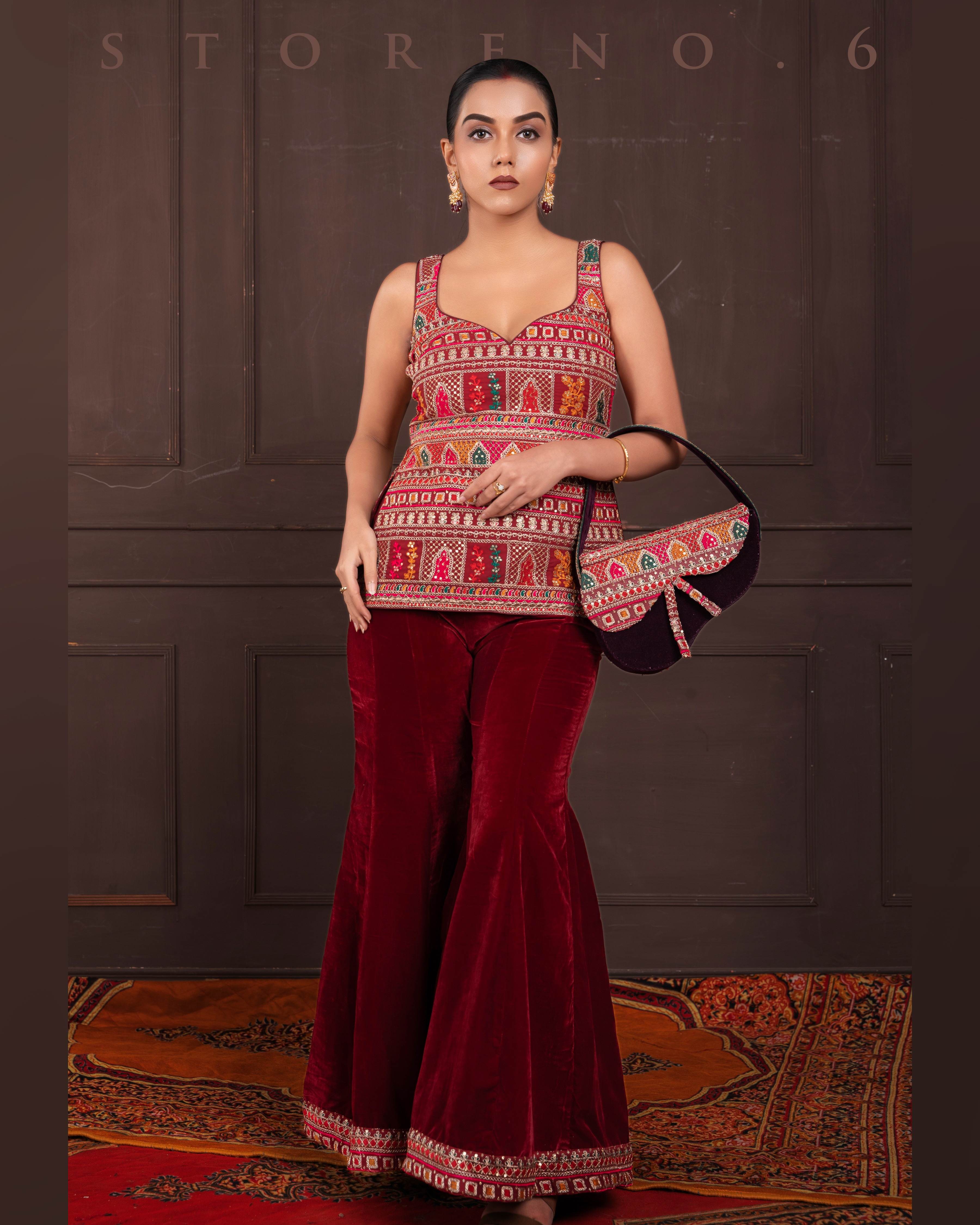 SANGRIA SWITCH KURTI AND SHARARA SET