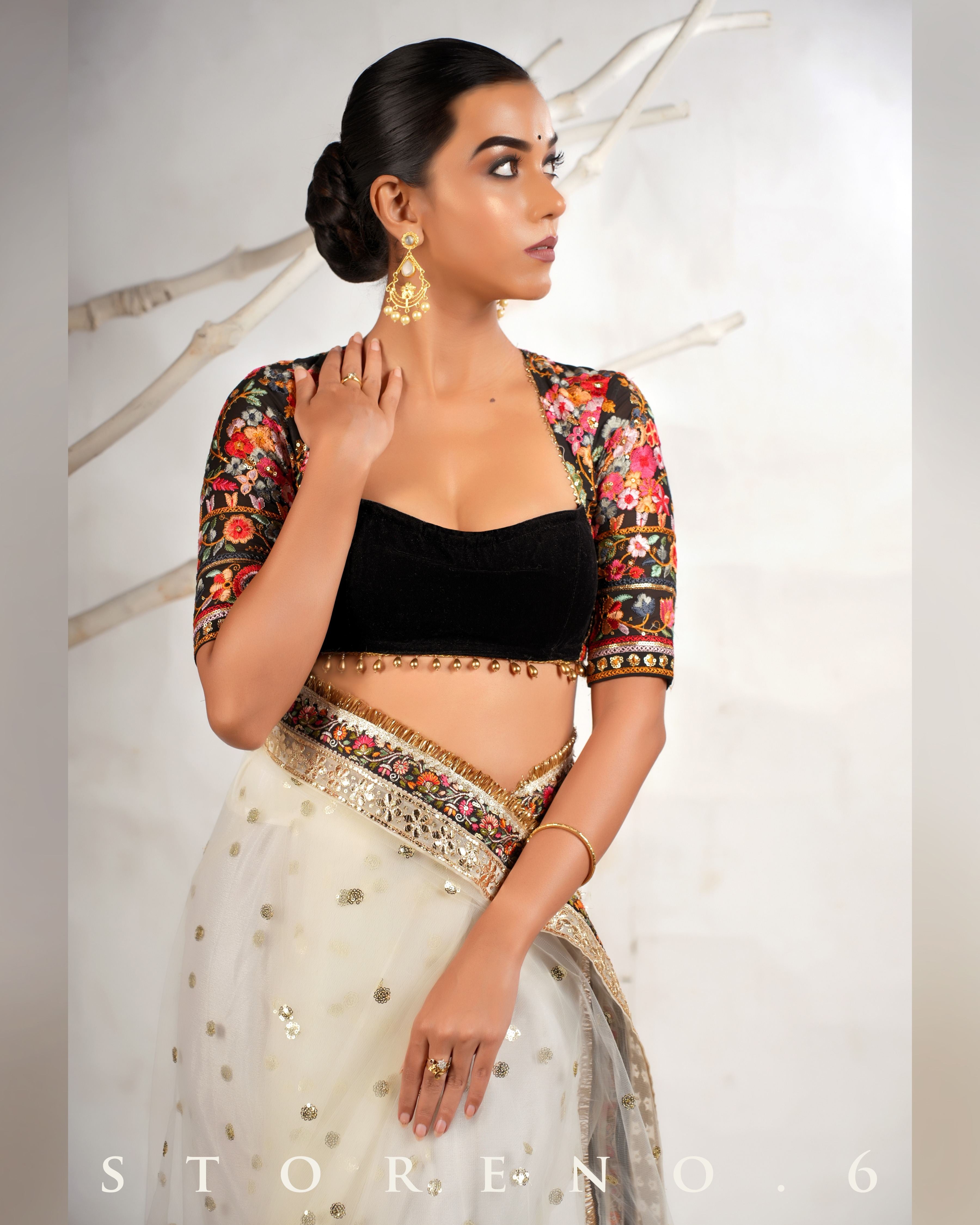 SIAH ASHIQUI MELANGE BLOUSE