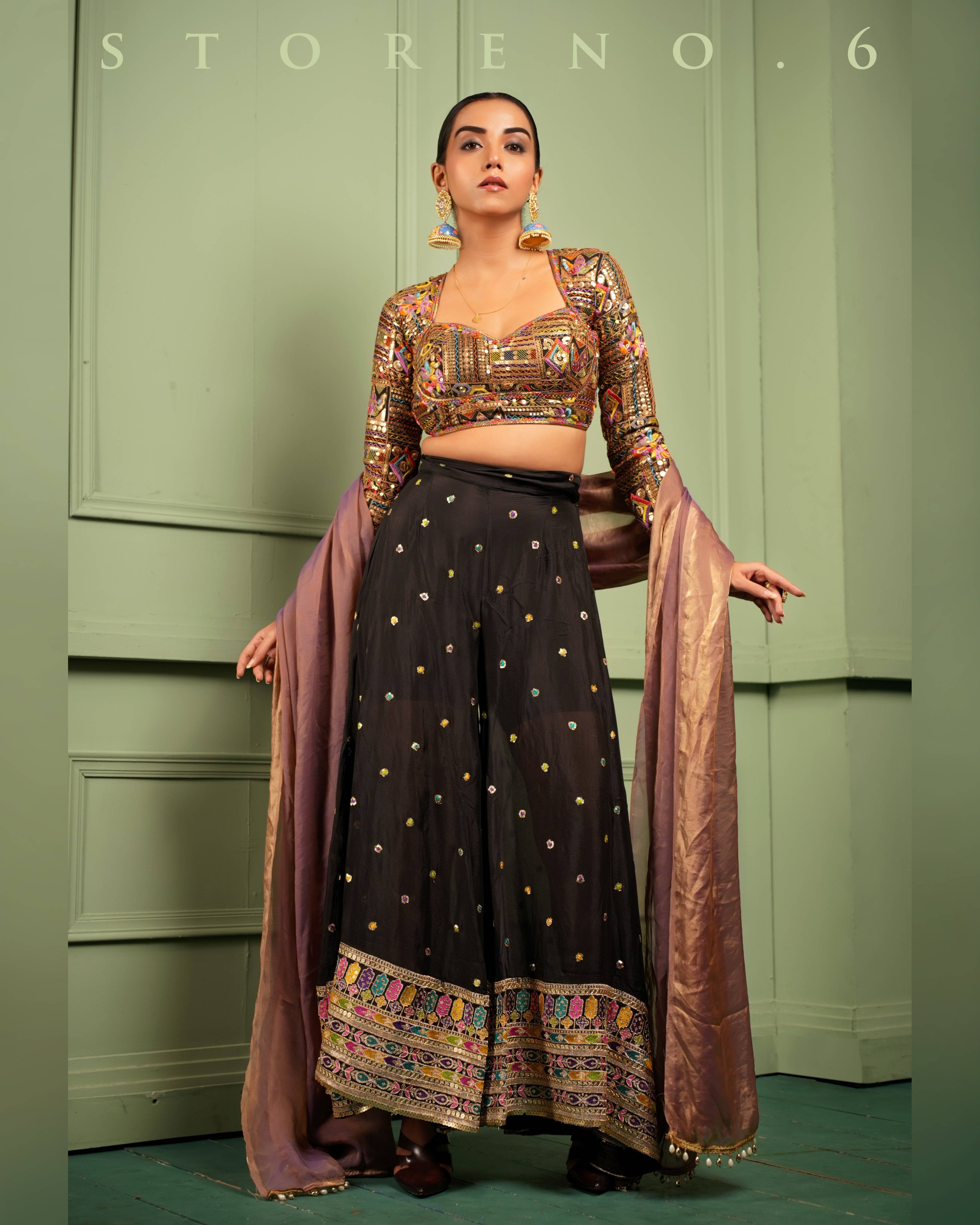 THE FIERY FLAIR PALAZZO AND BLOUSE SET
