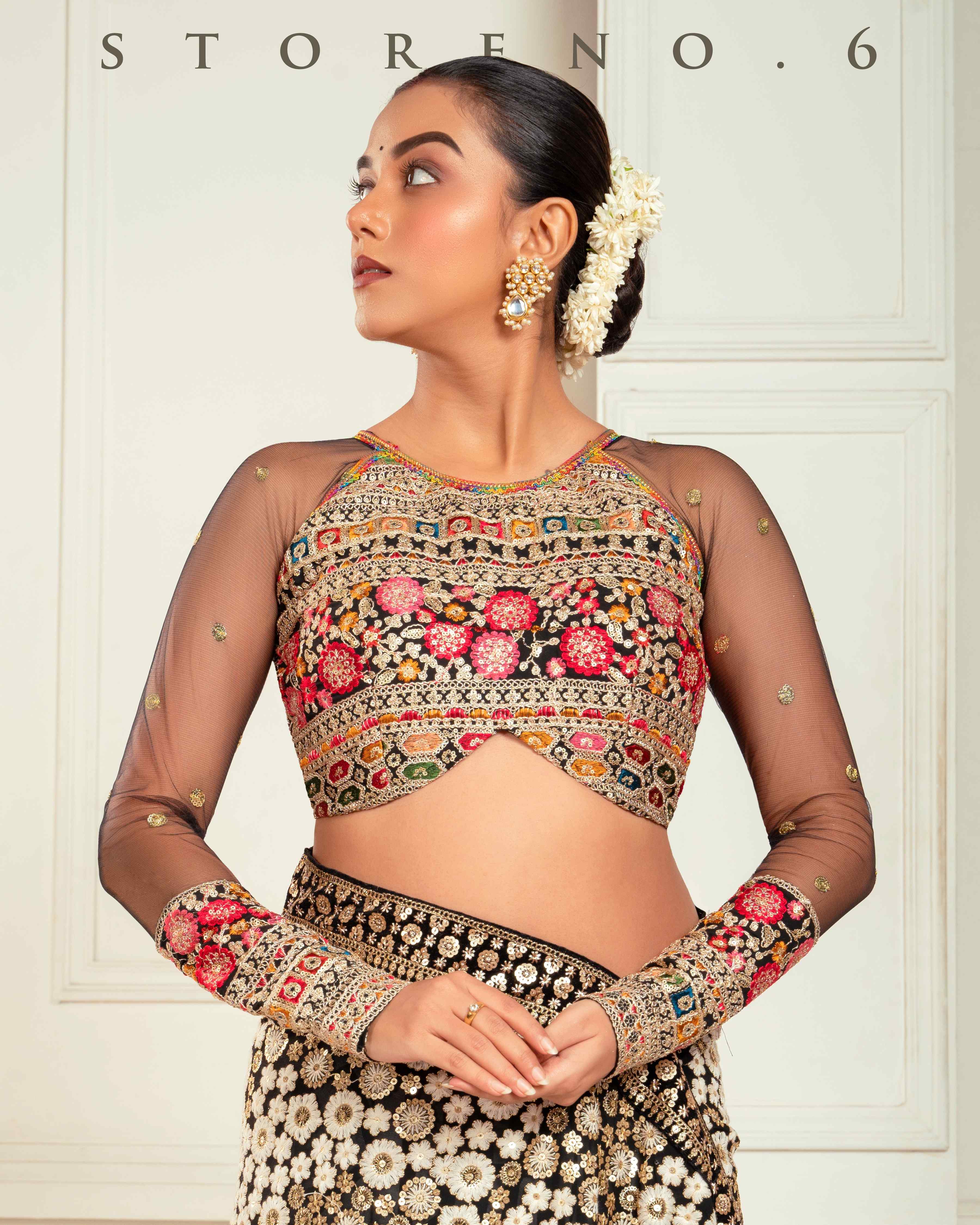 GUL KAARI SIAH MELANGE BLOUSE
